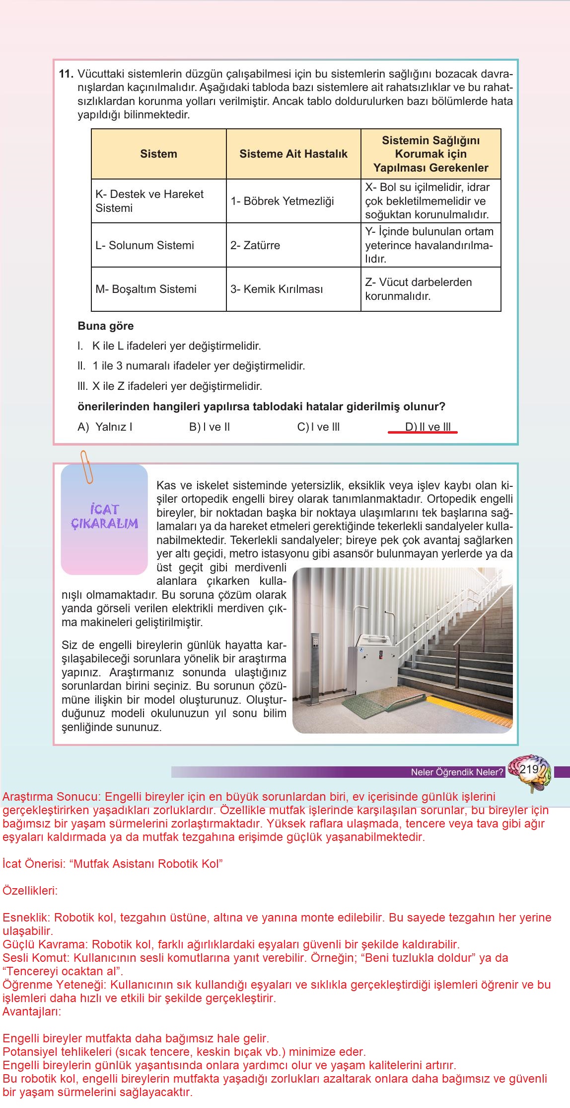 6. Sınıf Meb Yayınları Fen Bilimleri Ders Kitabı Sayfa 219 Cevapları 6. Sınıf Meb Yayınları Fen Bilimleri Ders Kitabı Sayfa 219 Cevapları