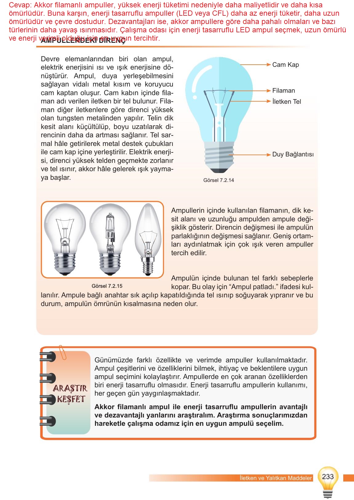 6. Sınıf Meb Yayınları Fen Bilimleri Ders Kitabı Sayfa 233 Cevapları 6. Sınıf Meb Yayınları Fen Bilimleri Ders Kitabı Sayfa 233 Cevapları