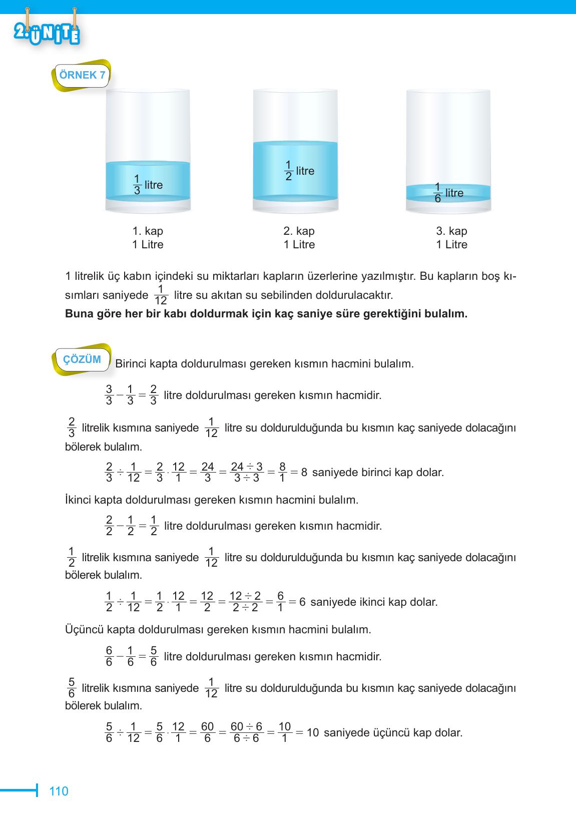 6. Sınıf Meb Yayınları Matematik Ders Kitabı Sayfa 110 Cevapları