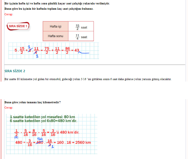 6. Sınıf Meb Yayınları Matematik Ders Kitabı Sayfa 125 Cevapları