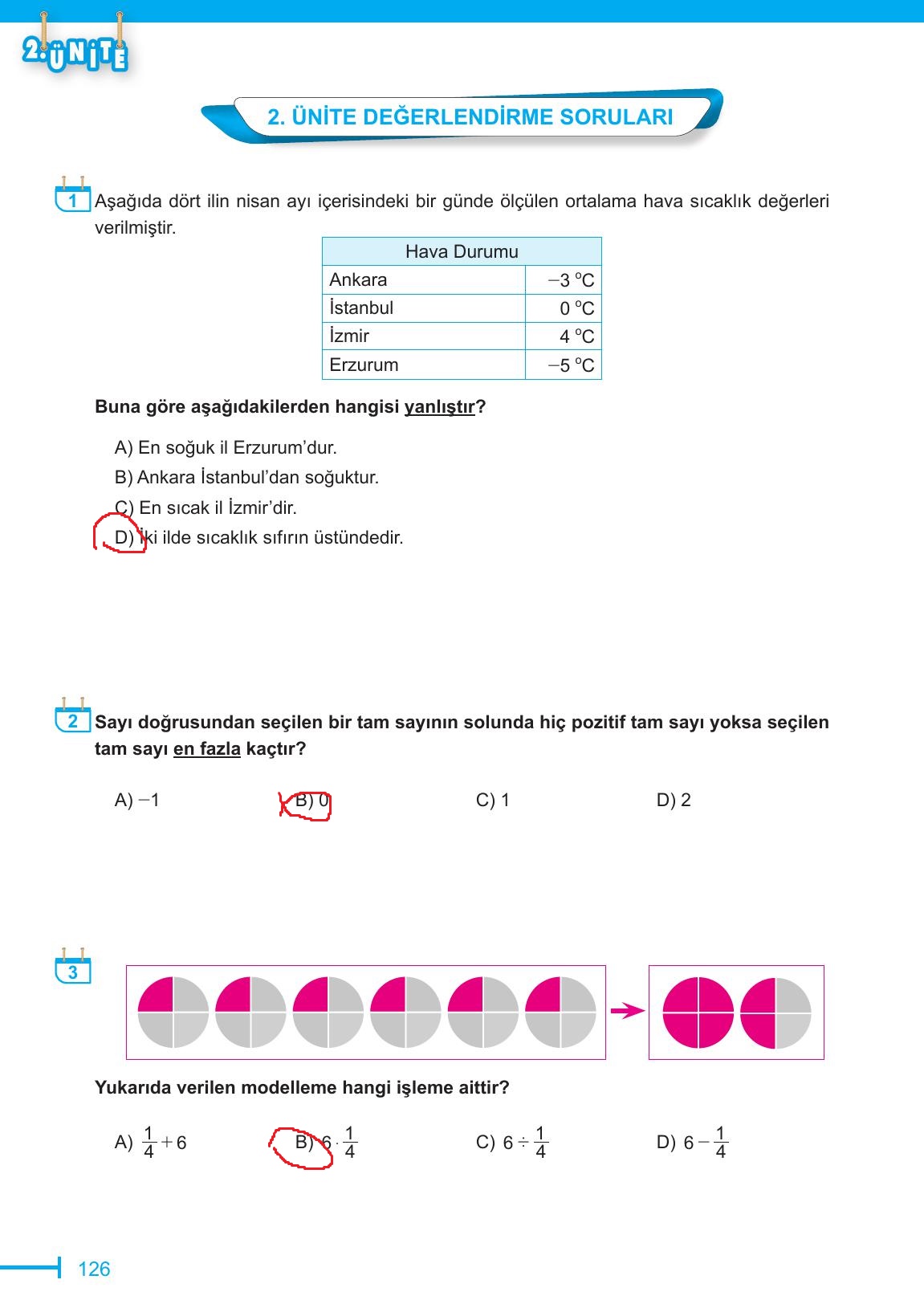 6. Sınıf Meb Yayınları Matematik Ders Kitabı Sayfa 126 Cevapları 6. Sınıf Meb Yayınları Matematik Ders Kitabı Sayfa 126 Cevapları