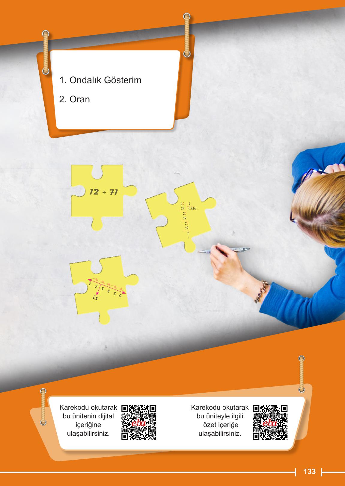 6. Sınıf Meb Yayınları Matematik Ders Kitabı Sayfa 133 Cevapları 6. Sınıf Meb Yayınları Matematik Ders Kitabı Sayfa 133 Cevapları