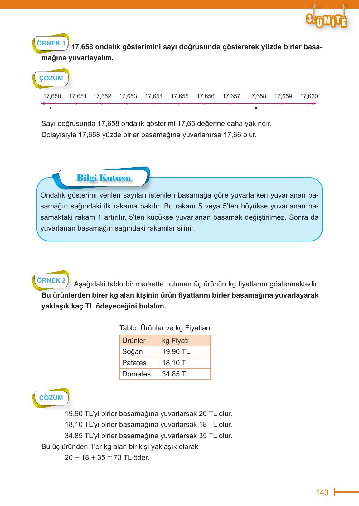 6. Sınıf Meb Yayınları Matematik Ders Kitabı Sayfa 143 Cevapları