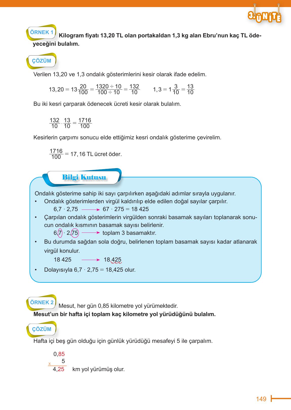 6. Sınıf Meb Yayınları Matematik Ders Kitabı Sayfa 149 Cevapları 6. Sınıf Meb Yayınları Matematik Ders Kitabı Sayfa 149 Cevapları