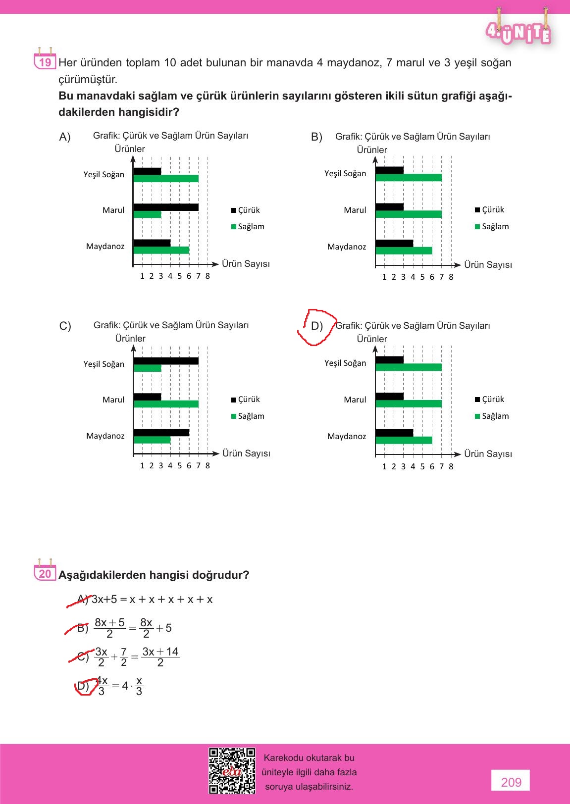 6. Sınıf Meb Yayınları Matematik Ders Kitabı Sayfa 209 Cevapları