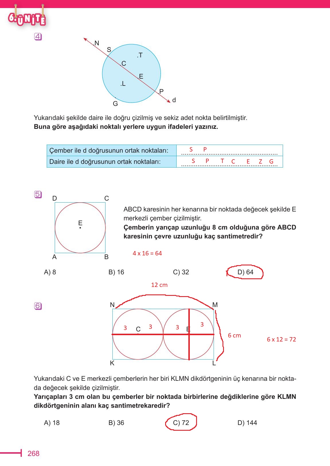 6. Sınıf Meb Yayınları Matematik Ders Kitabı Sayfa 268 Cevapları