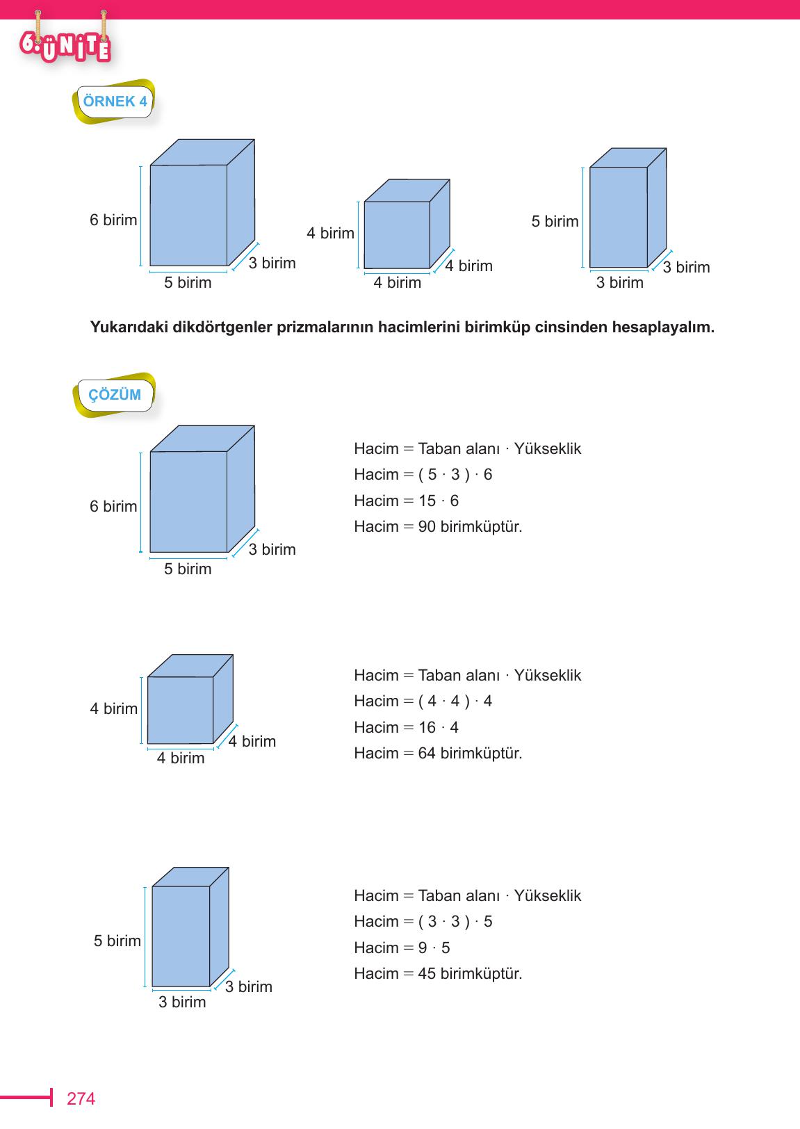 6. Sınıf Meb Yayınları Matematik Ders Kitabı Sayfa 274 Cevapları