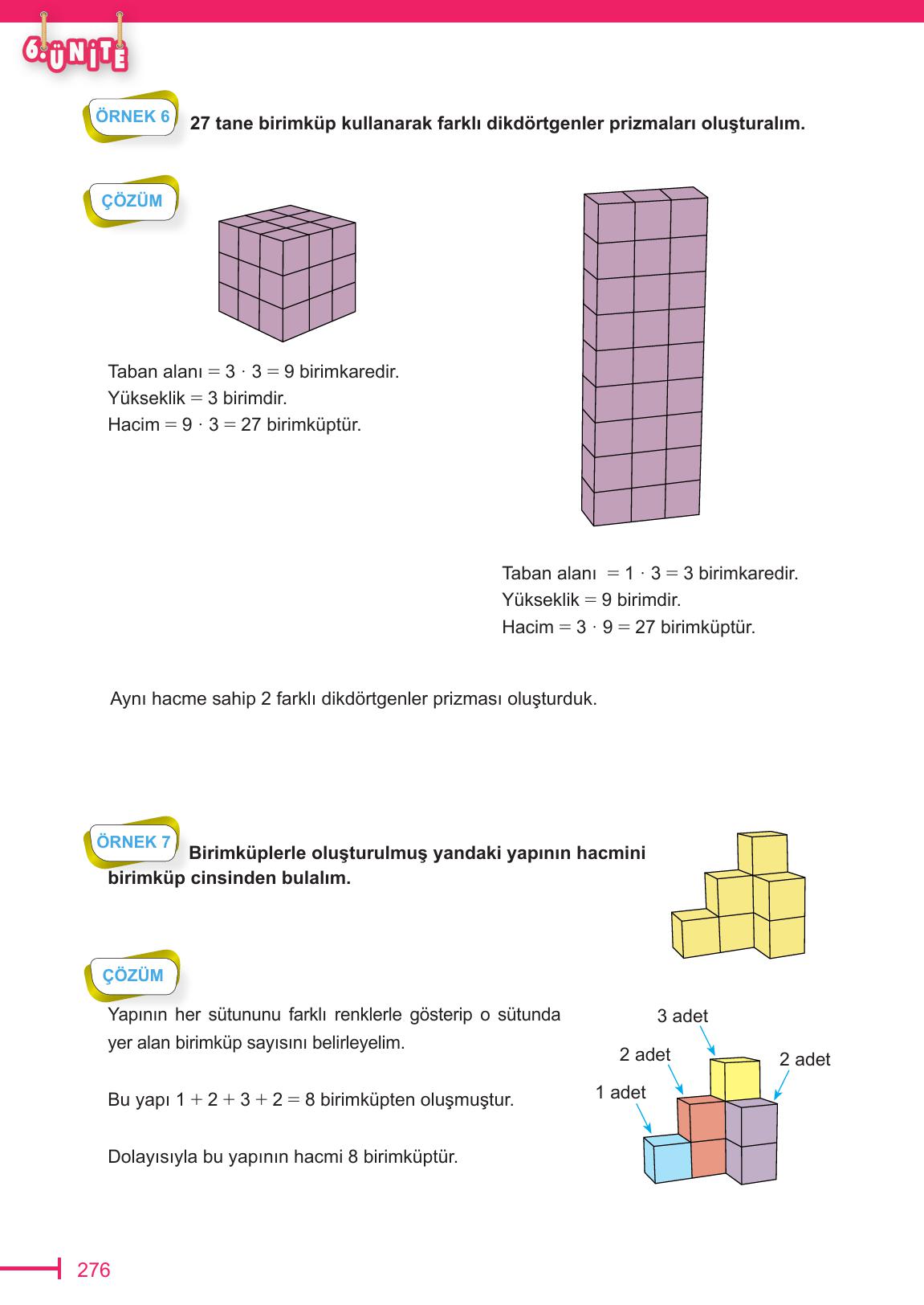 6. Sınıf Meb Yayınları Matematik Ders Kitabı Sayfa 276 Cevapları