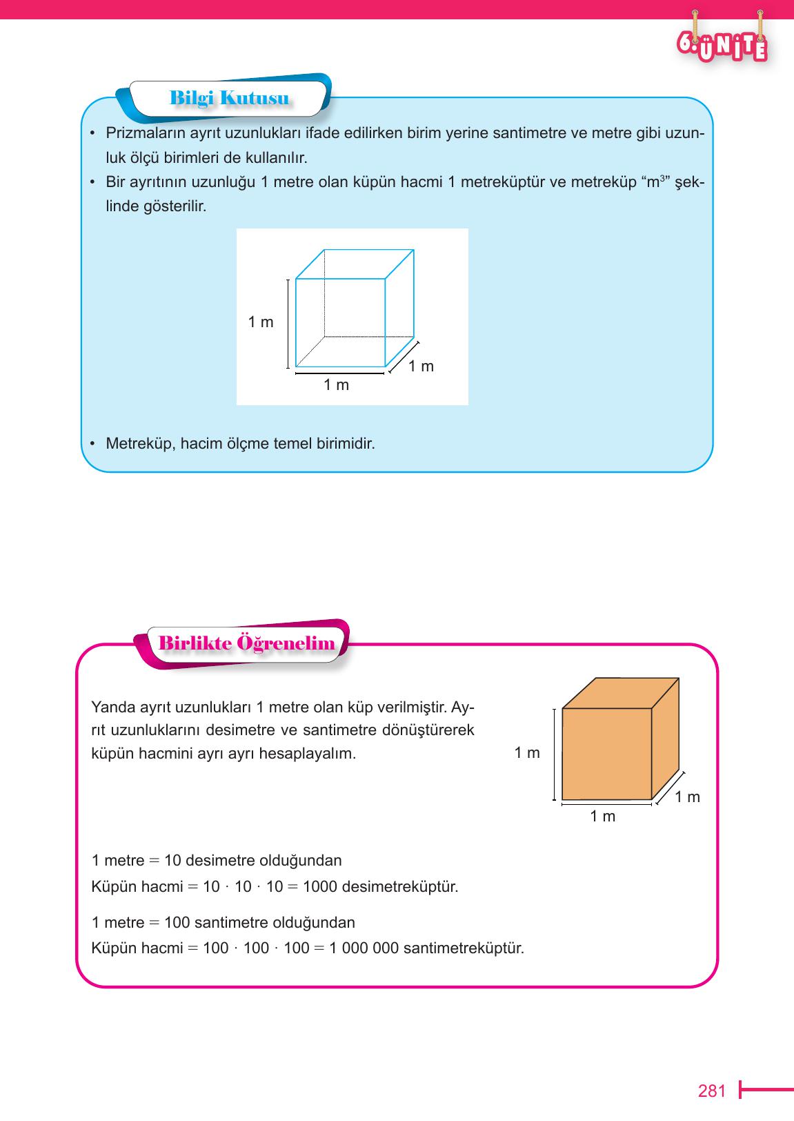 6. Sınıf Meb Yayınları Matematik Ders Kitabı Sayfa 281 Cevapları 6. Sınıf Meb Yayınları Matematik Ders Kitabı Sayfa 281 Cevapları