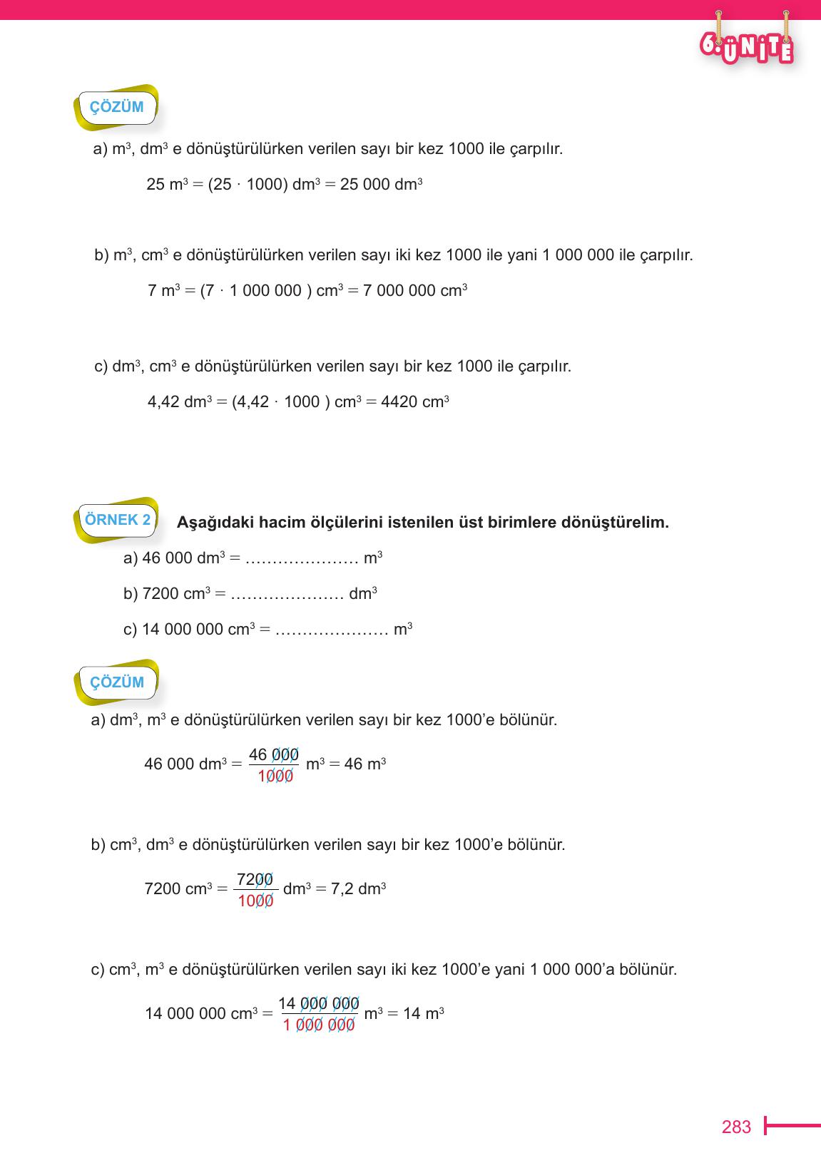 6. Sınıf Meb Yayınları Matematik Ders Kitabı Sayfa 283 Cevapları 6. Sınıf Meb Yayınları Matematik Ders Kitabı Sayfa 283 Cevapları
