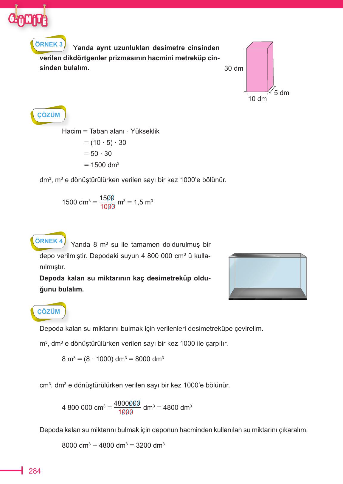 6. Sınıf Meb Yayınları Matematik Ders Kitabı Sayfa 284 Cevapları