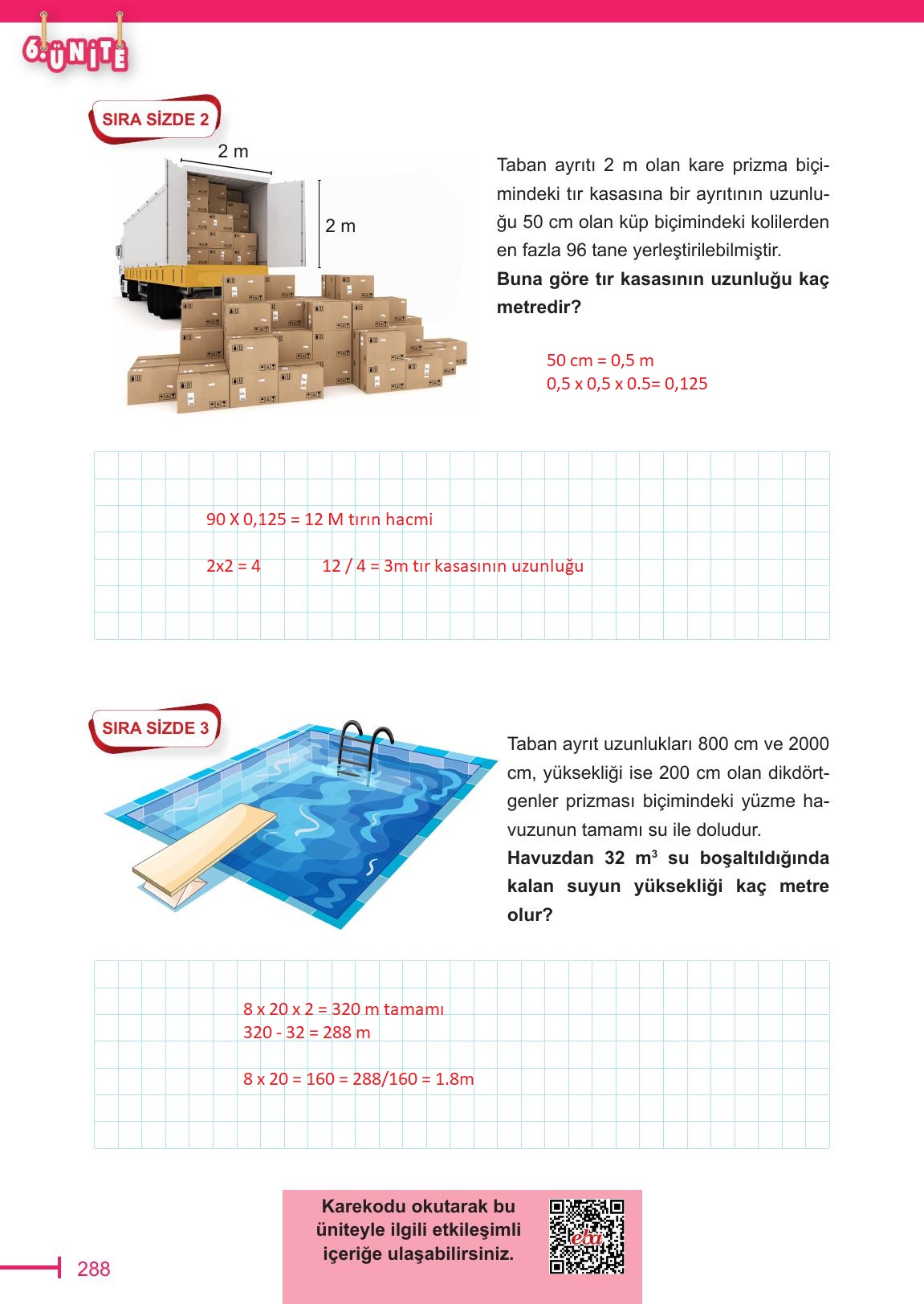 6. Sınıf Meb Yayınları Matematik Ders Kitabı Sayfa 288 Cevapları 6. Sınıf Meb Yayınları Matematik Ders Kitabı Sayfa 288 Cevapları