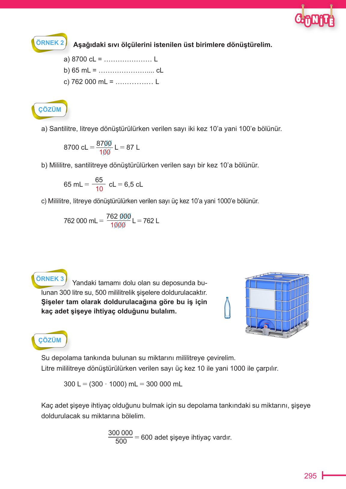 6. Sınıf Meb Yayınları Matematik Ders Kitabı Sayfa 295 Cevapları