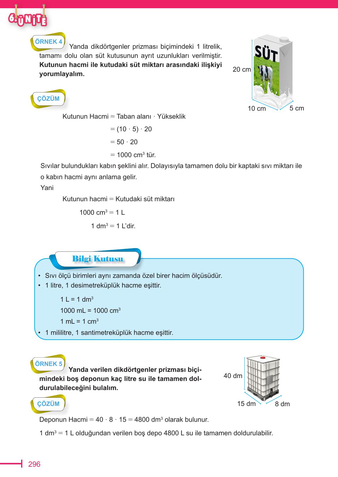 6. Sınıf Meb Yayınları Matematik Ders Kitabı Sayfa 296 Cevapları 6. Sınıf Meb Yayınları Matematik Ders Kitabı Sayfa 296 Cevapları