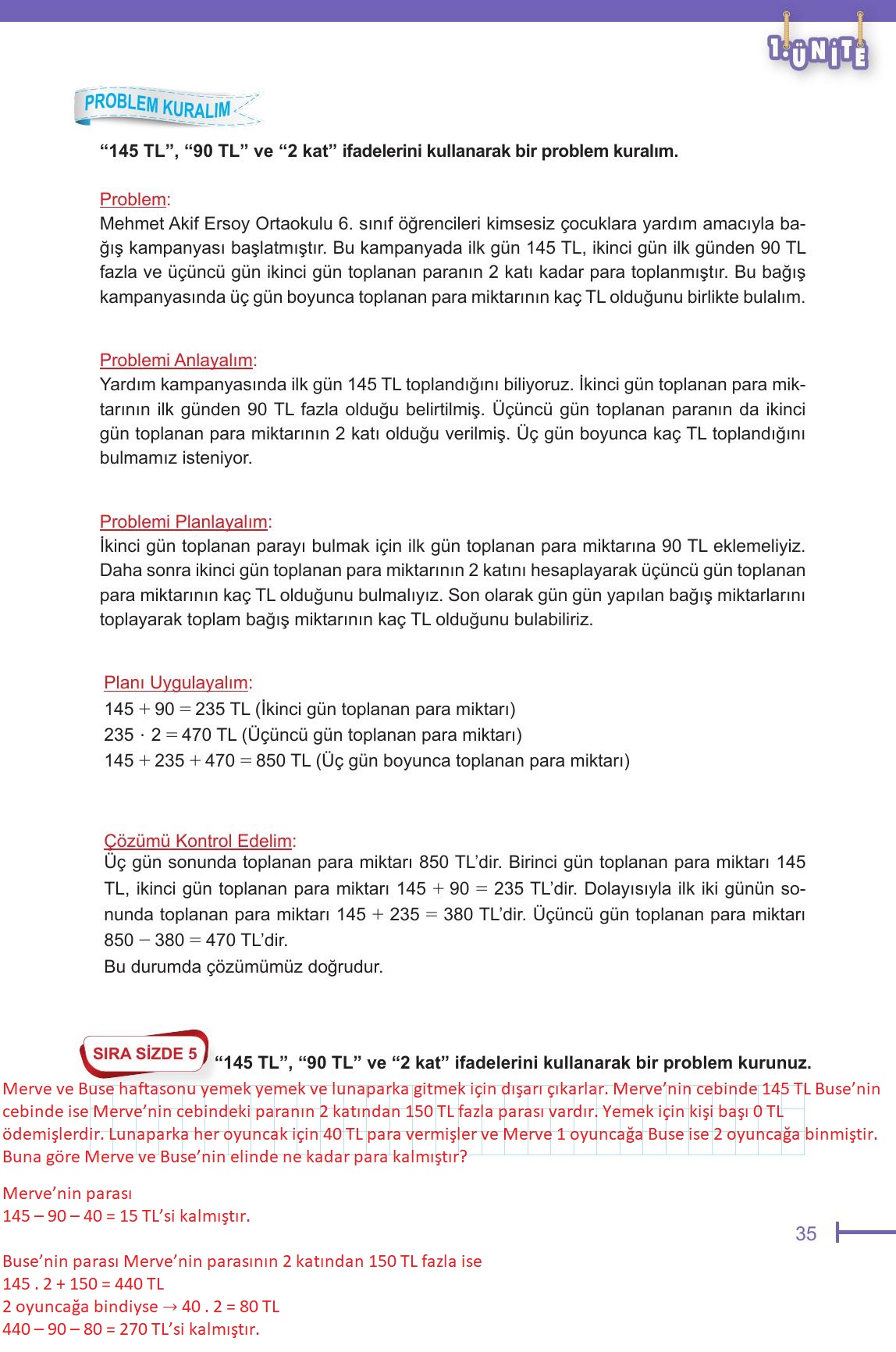 6. Sınıf Meb Yayınları Matematik Ders Kitabı Sayfa 35 Cevapları