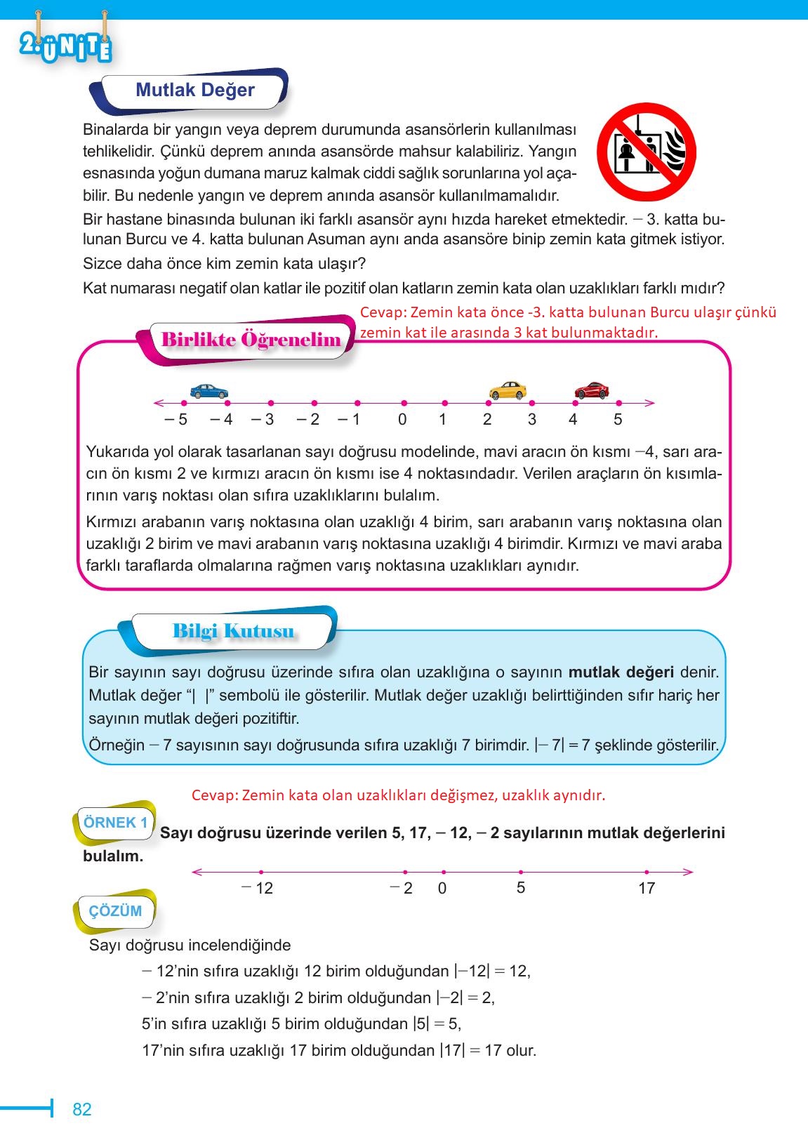 6. Sınıf Meb Yayınları Matematik Ders Kitabı Sayfa 82 Cevapları