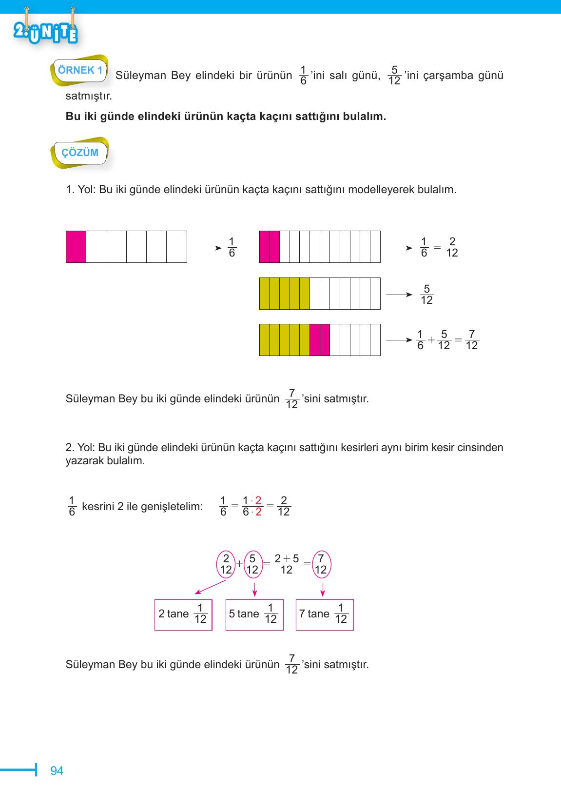 6. Sınıf Meb Yayınları Matematik Ders Kitabı Sayfa 94 Cevapları