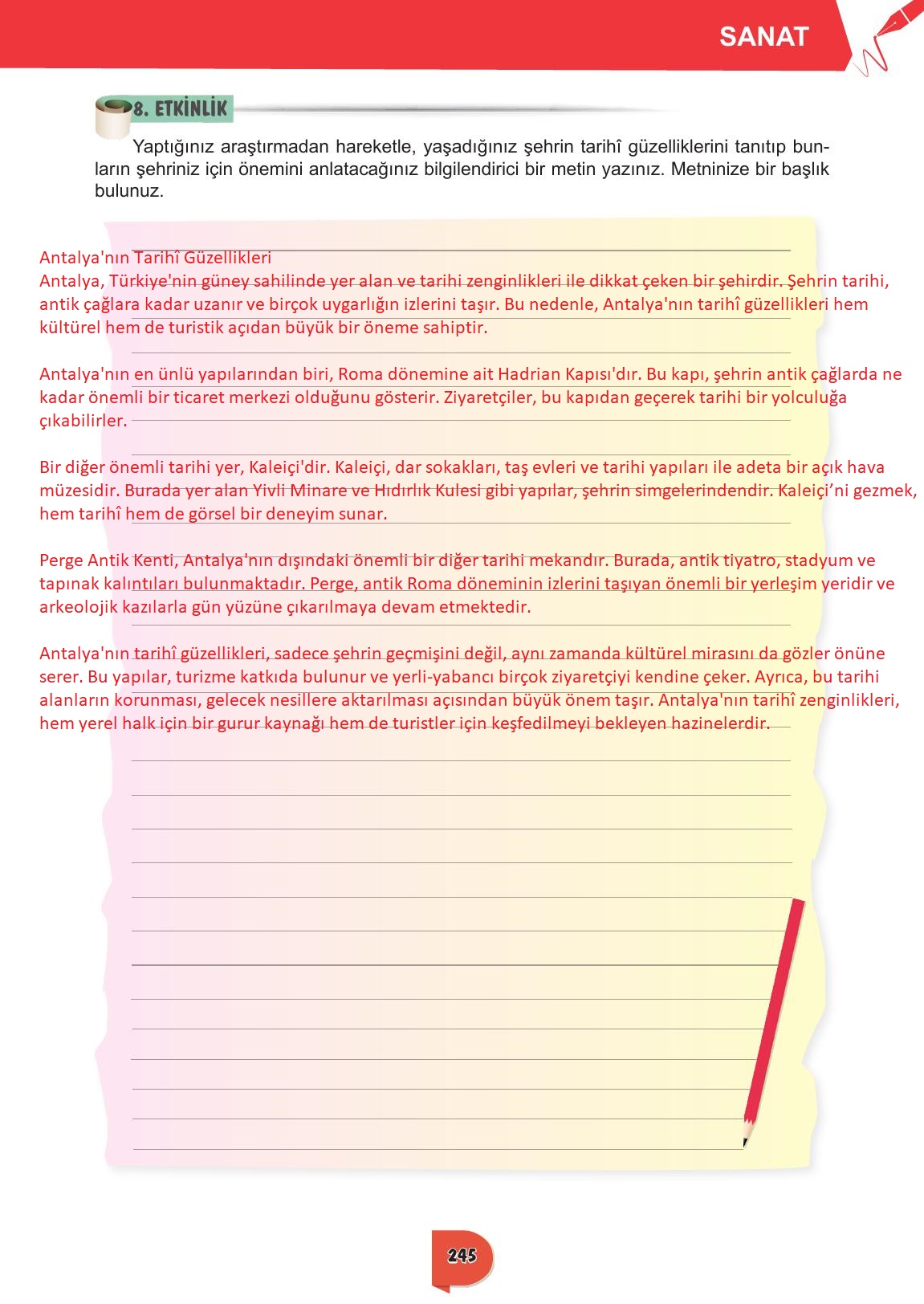 6. Sınıf Meb Yayınları Türkçe Ders Kitabı Sayfa 245 Cevapları 6. Sınıf Meb Yayınları Türkçe Ders Kitabı Sayfa 245 Cevapları