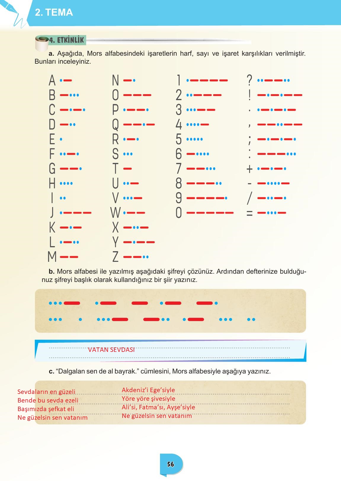 6. Sınıf Meb Yayınları Türkçe Ders Kitabı Sayfa 56 Cevapları 6. Sınıf Meb Yayınları Türkçe Ders Kitabı Sayfa 56 Cevapları