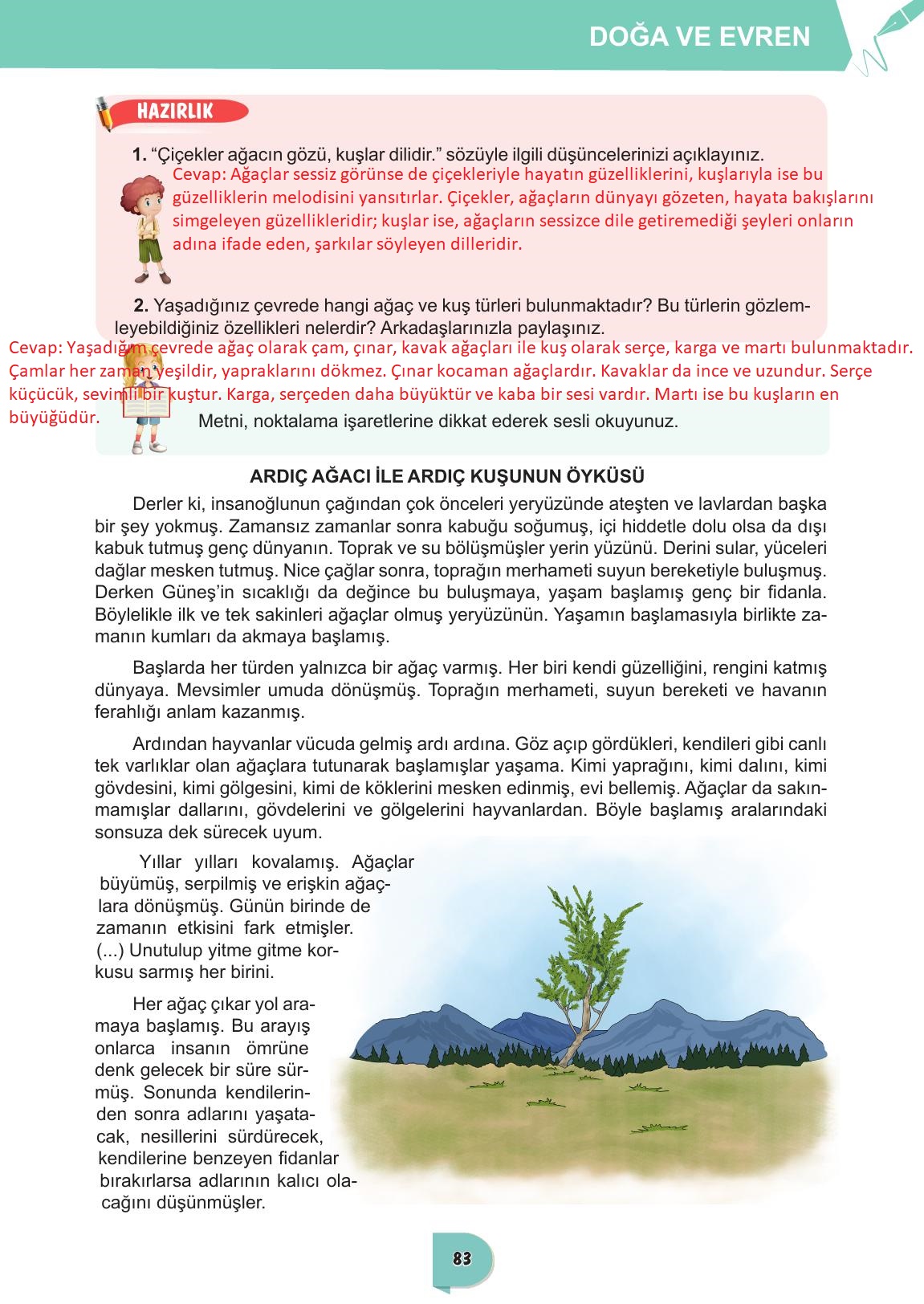 6. Sınıf Meb Yayınları Türkçe Ders Kitabı Sayfa 83 Cevapları