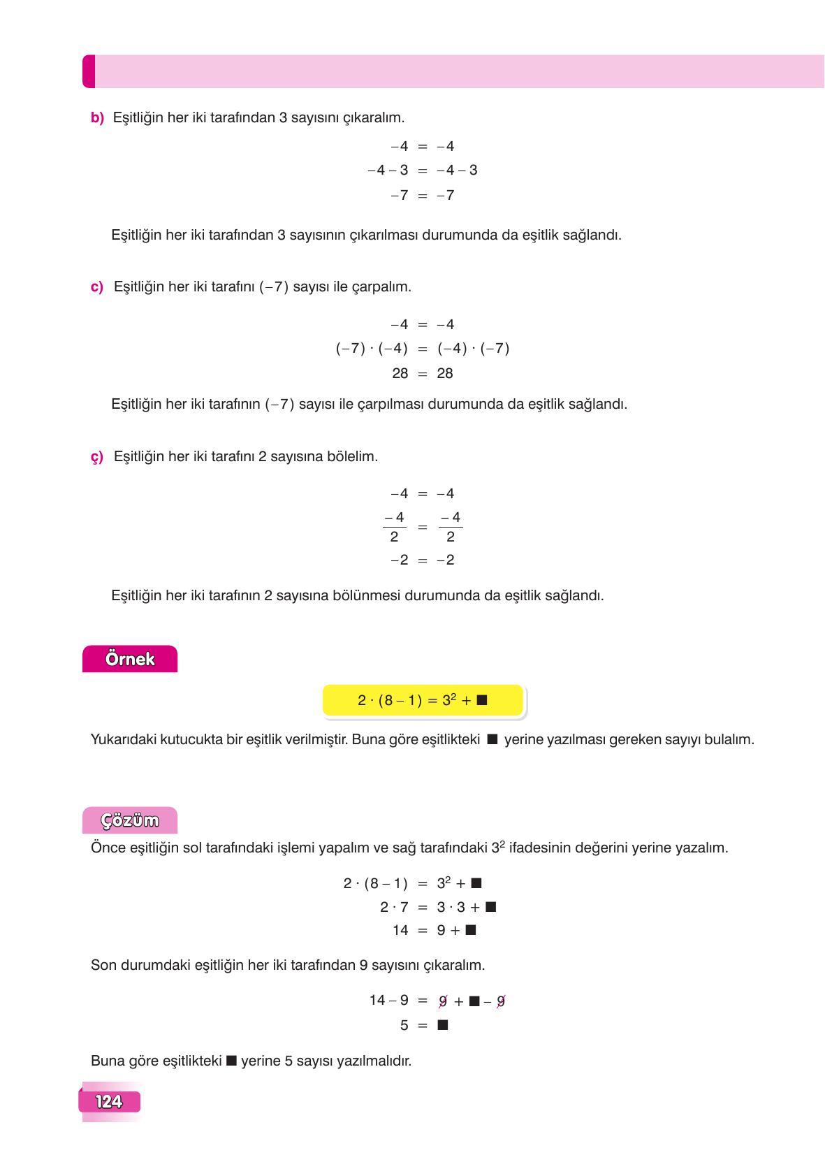 7. Sınıf Edat Yayınları Matematik Ders Kitabı Sayfa 124 Cevapları 7. Sınıf Edat Yayınları Matematik Ders Kitabı Sayfa 124 Cevapları