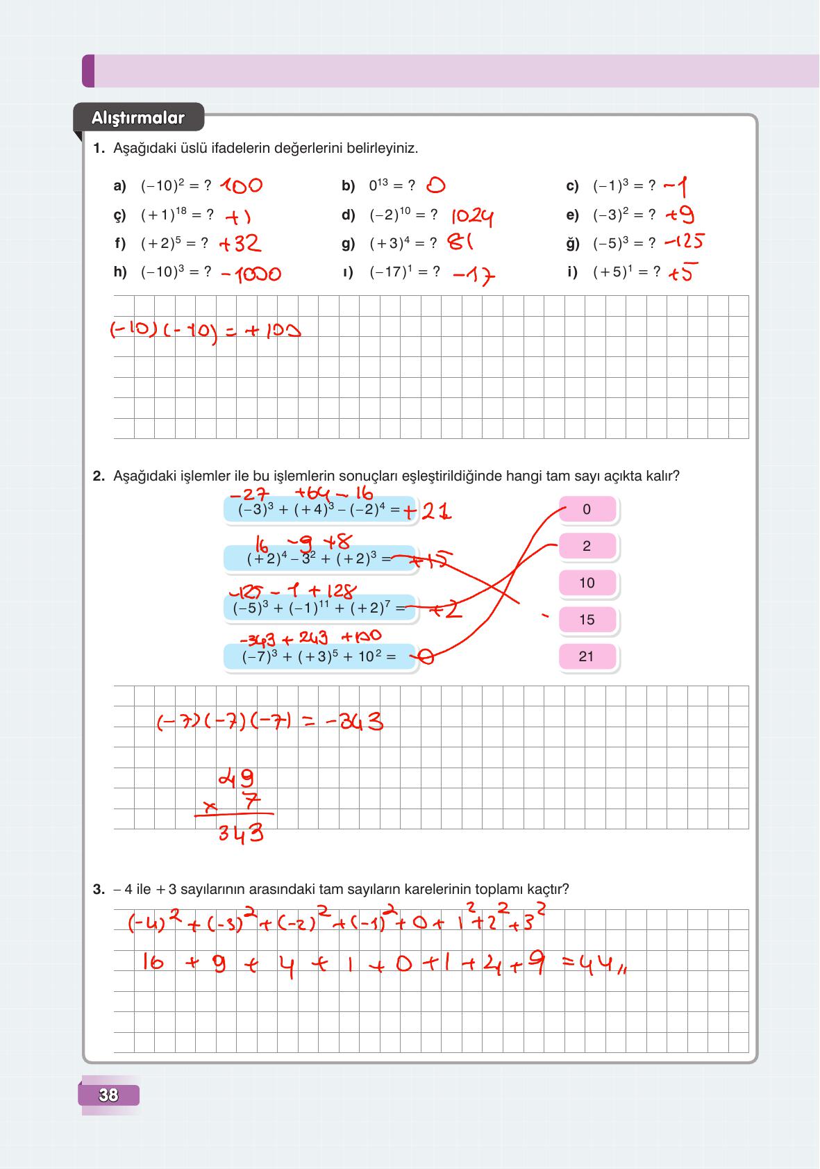 7. Sınıf Edat Yayınları Matematik Ders Kitabı Sayfa 38 Cevapları 7. Sınıf Edat Yayınları Matematik Ders Kitabı Sayfa 38 Cevapları