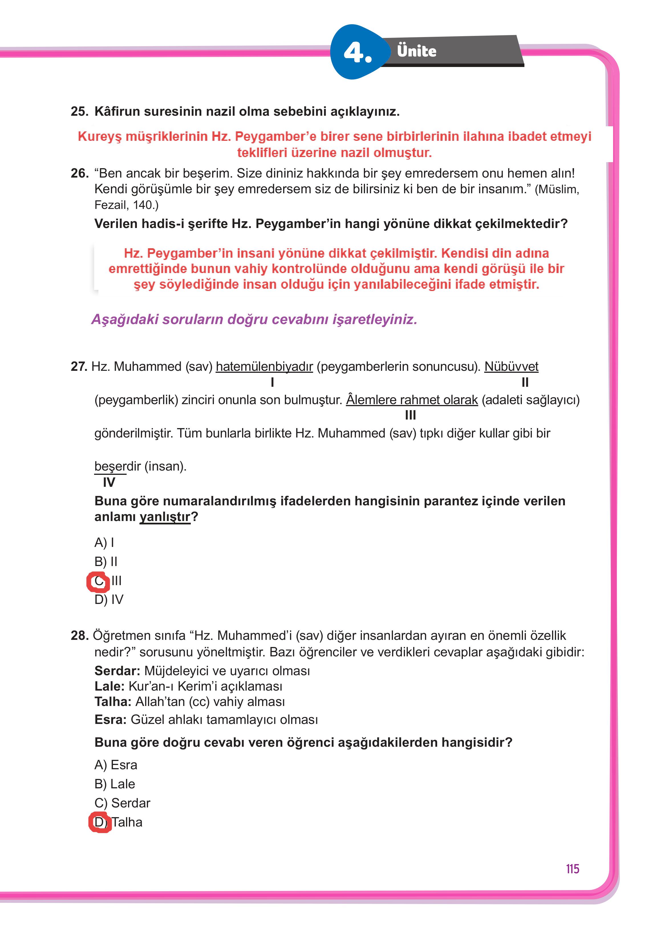7. Sınıf Meb Yayınları Din Kültürü Ve Ahlak Bilgisi Ders Kitabı Sayfa 115 Cevapları 7. Sınıf Meb Yayınları Din Kültürü Ve Ahlak Bilgisi Ders Kitabı Sayfa 115 Cevapları