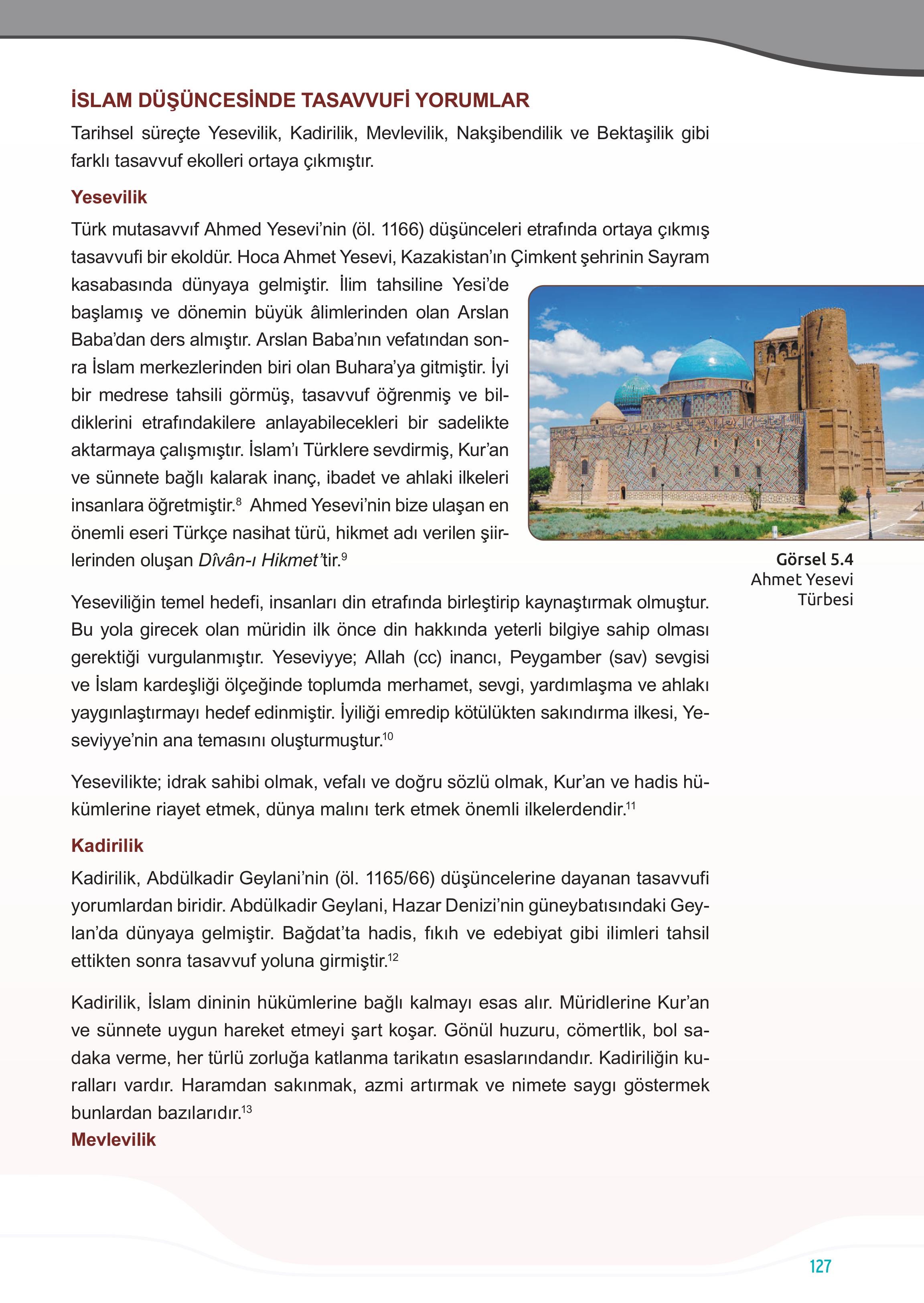 7. Sınıf Meb Yayınları Din Kültürü Ve Ahlak Bilgisi Ders Kitabı Sayfa 127 Cevapları