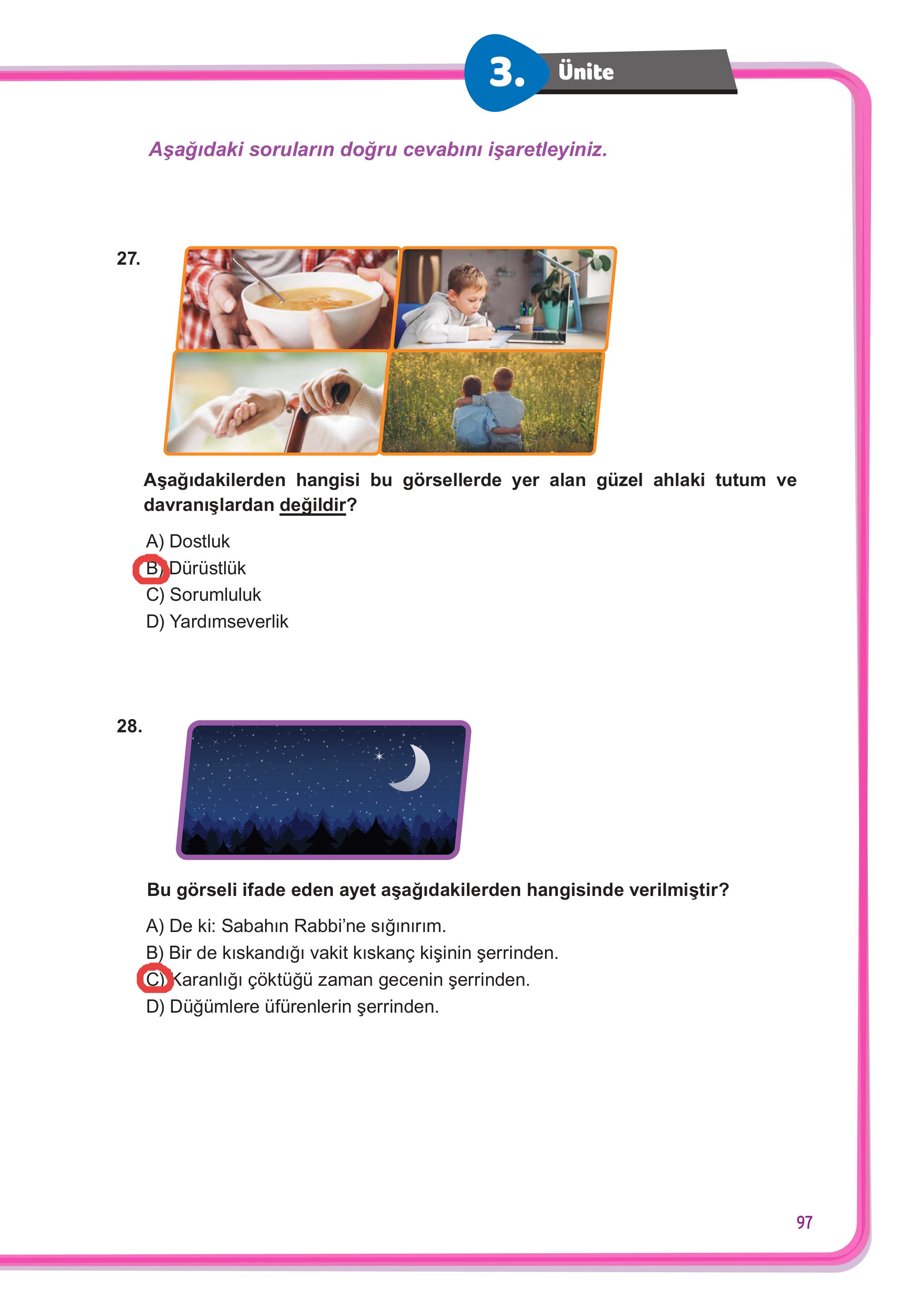 7. Sınıf Meb Yayınları Din Kültürü Ve Ahlak Bilgisi Ders Kitabı Sayfa 97 Cevapları 7. Sınıf Meb Yayınları Din Kültürü Ve Ahlak Bilgisi Ders Kitabı Sayfa 97 Cevapları