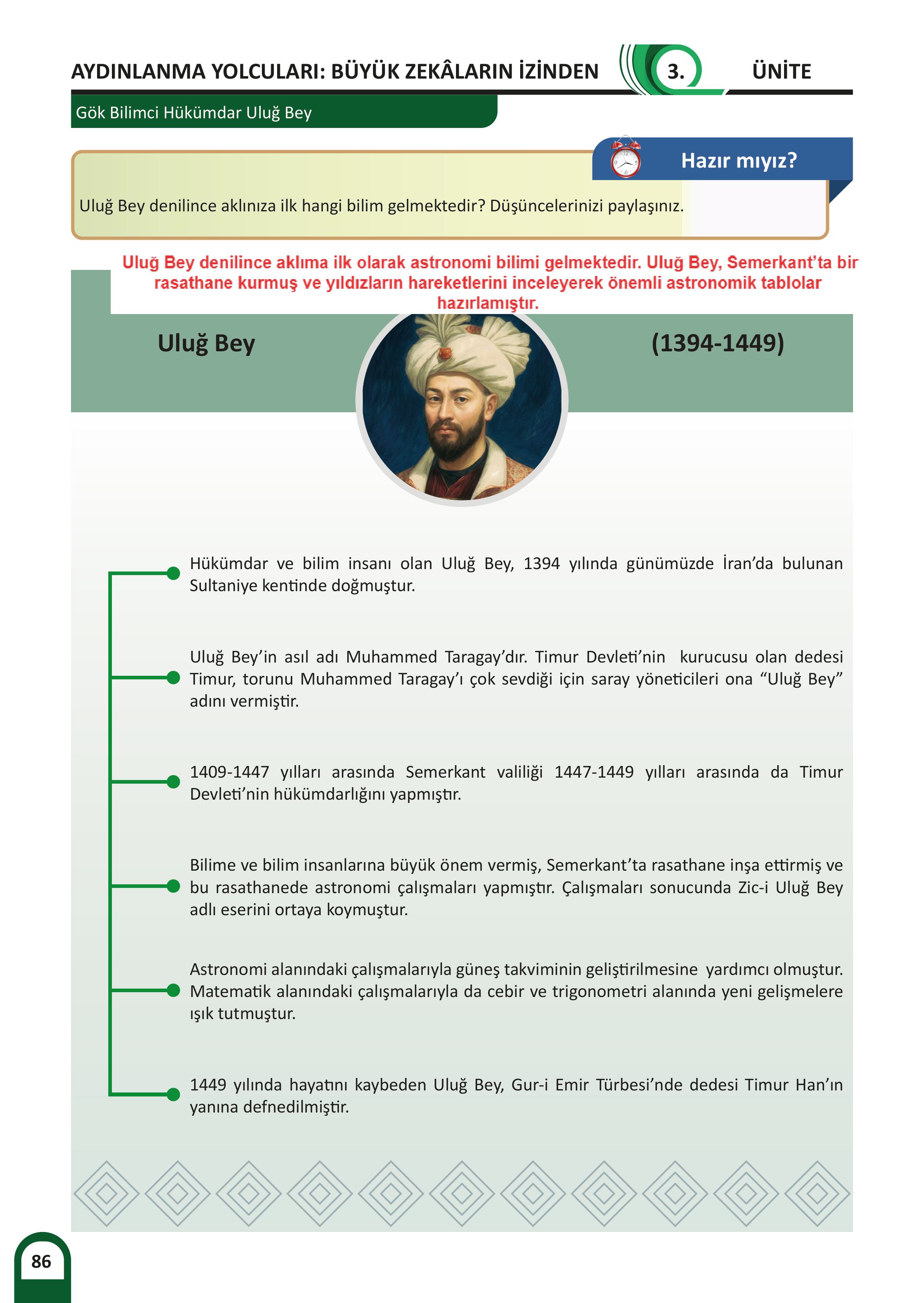 7. Sınıf Meb Yayınları Kültür Ve Medeniyetimize Yön Verenler Ders Kitabı Sayfa 87 Cevapları