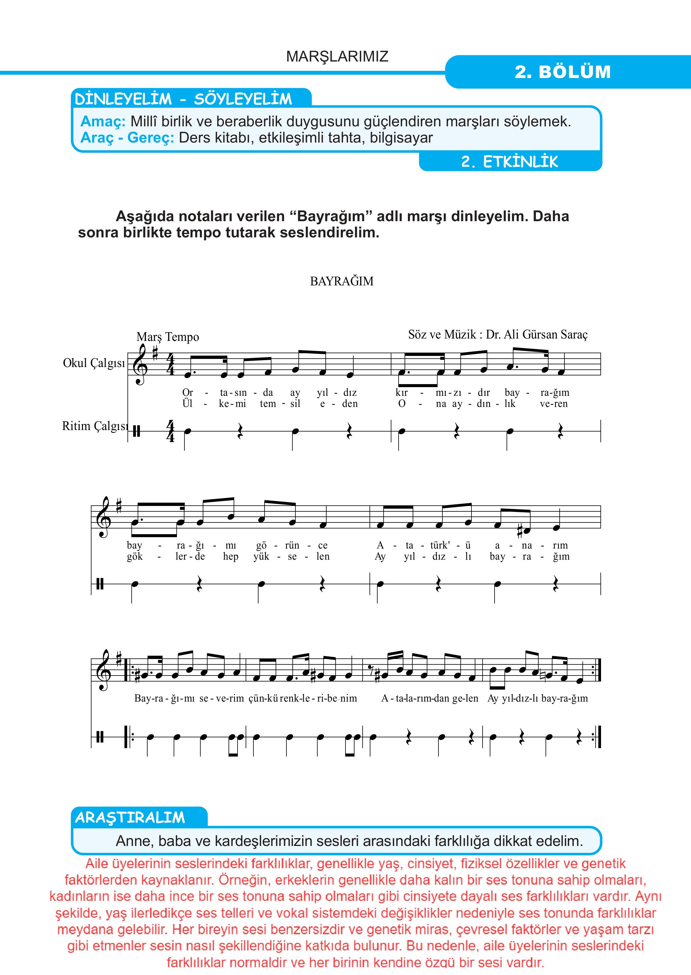 7. Sınıf Meb Yayınları Müzik Ders Kitabı Sayfa 33 Cevapları