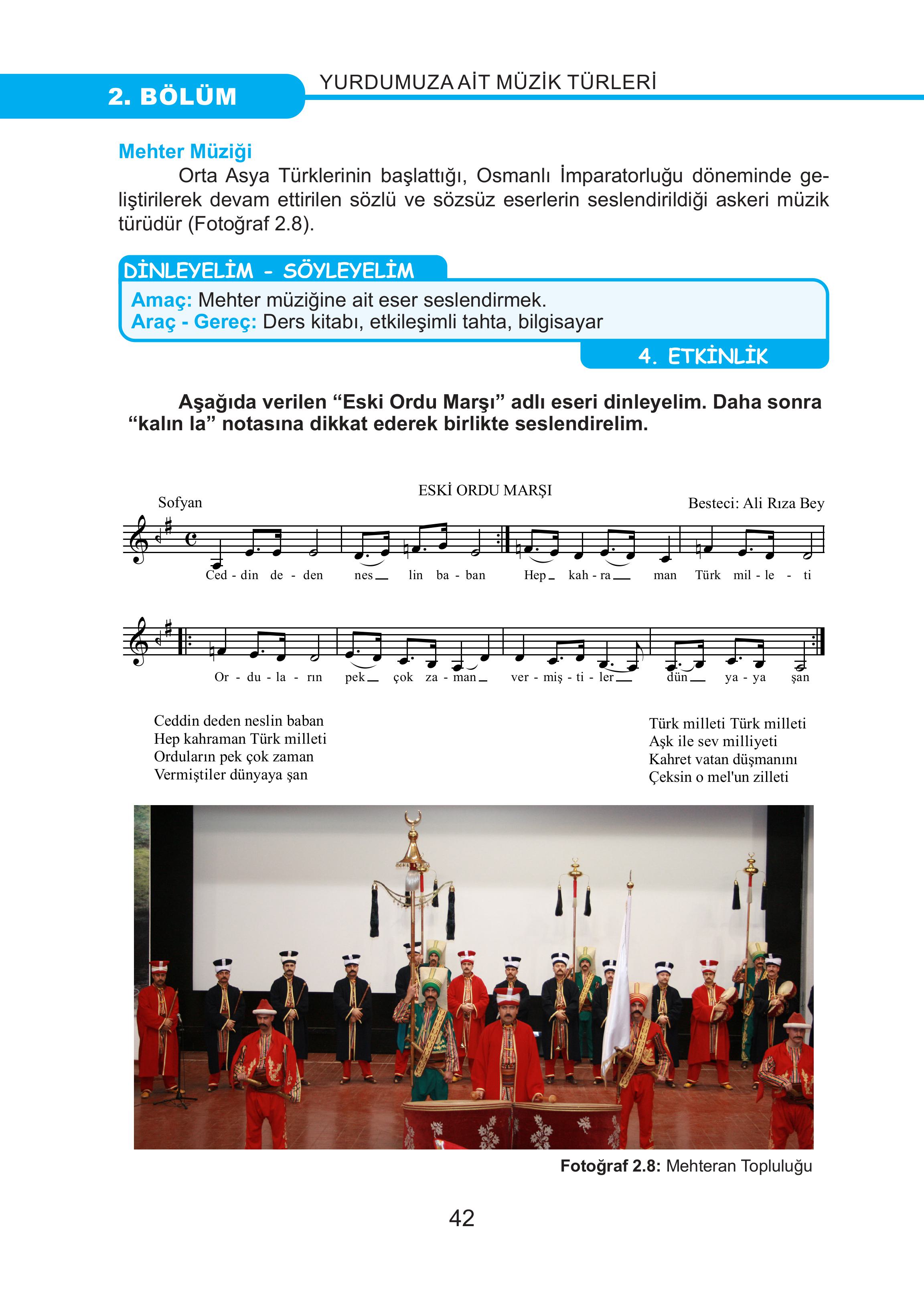 7. Sınıf Meb Yayınları Müzik Ders Kitabı Sayfa 42 Cevapları