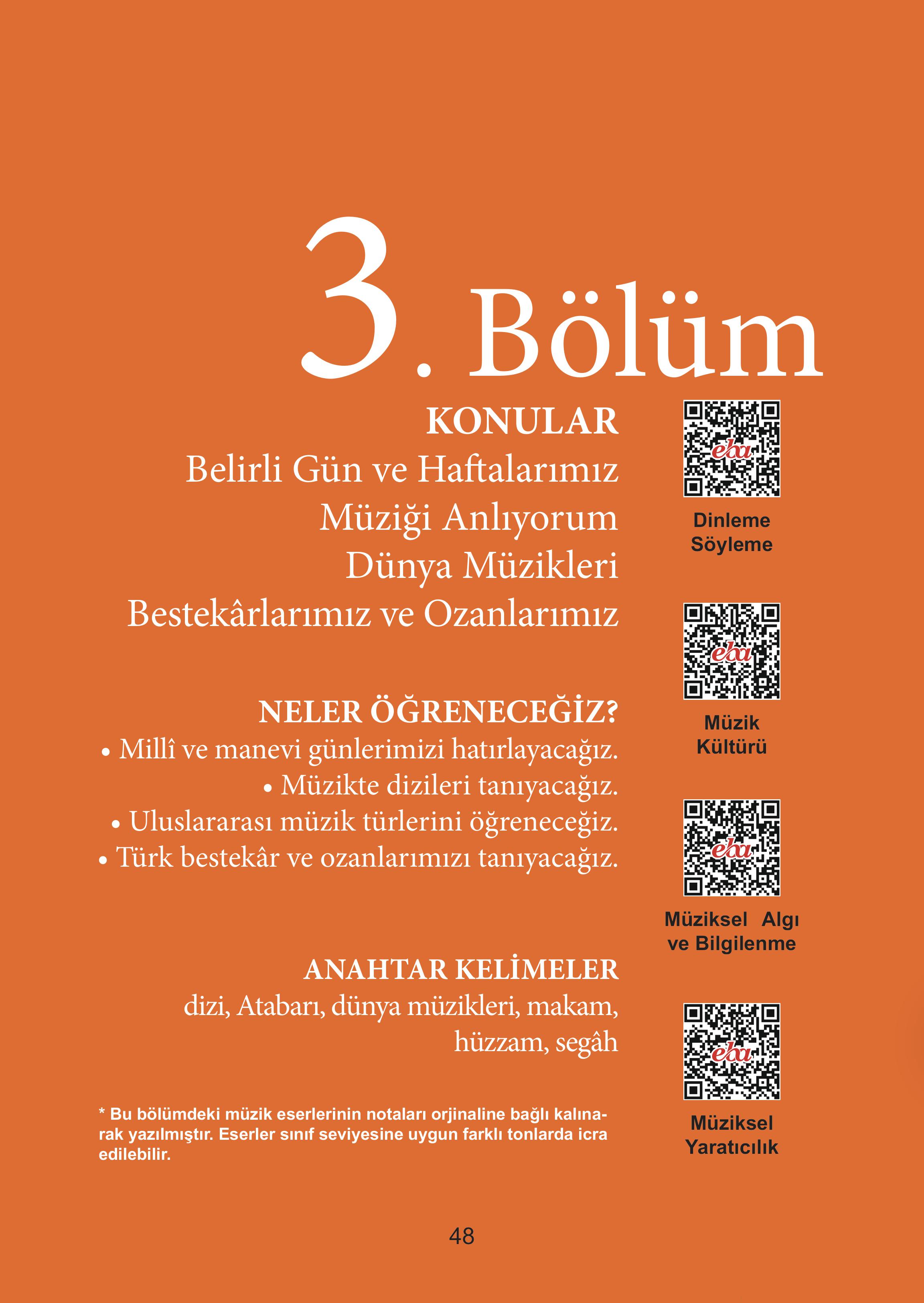 7. Sınıf Meb Yayınları Müzik Ders Kitabı Sayfa 48 Cevapları
