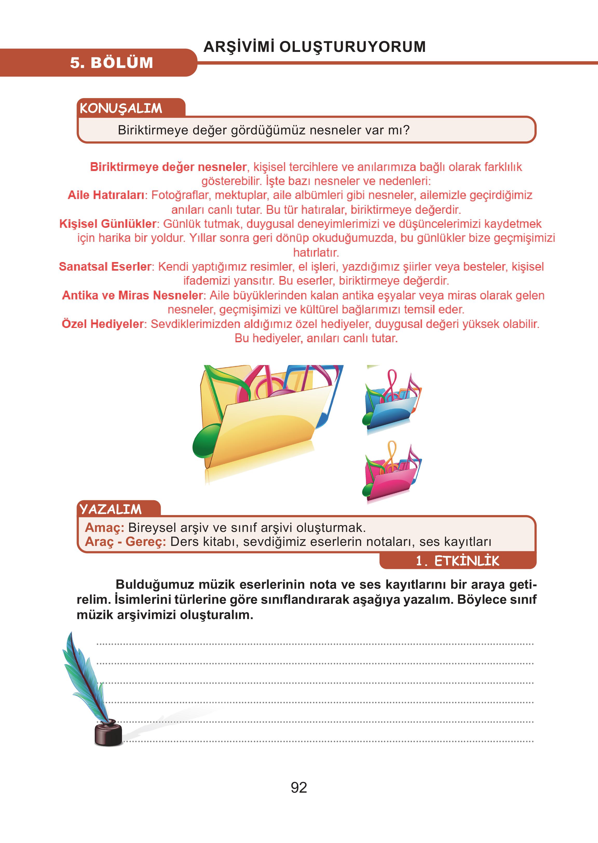 7. Sınıf Meb Yayınları Müzik Ders Kitabı Sayfa 92 Cevapları