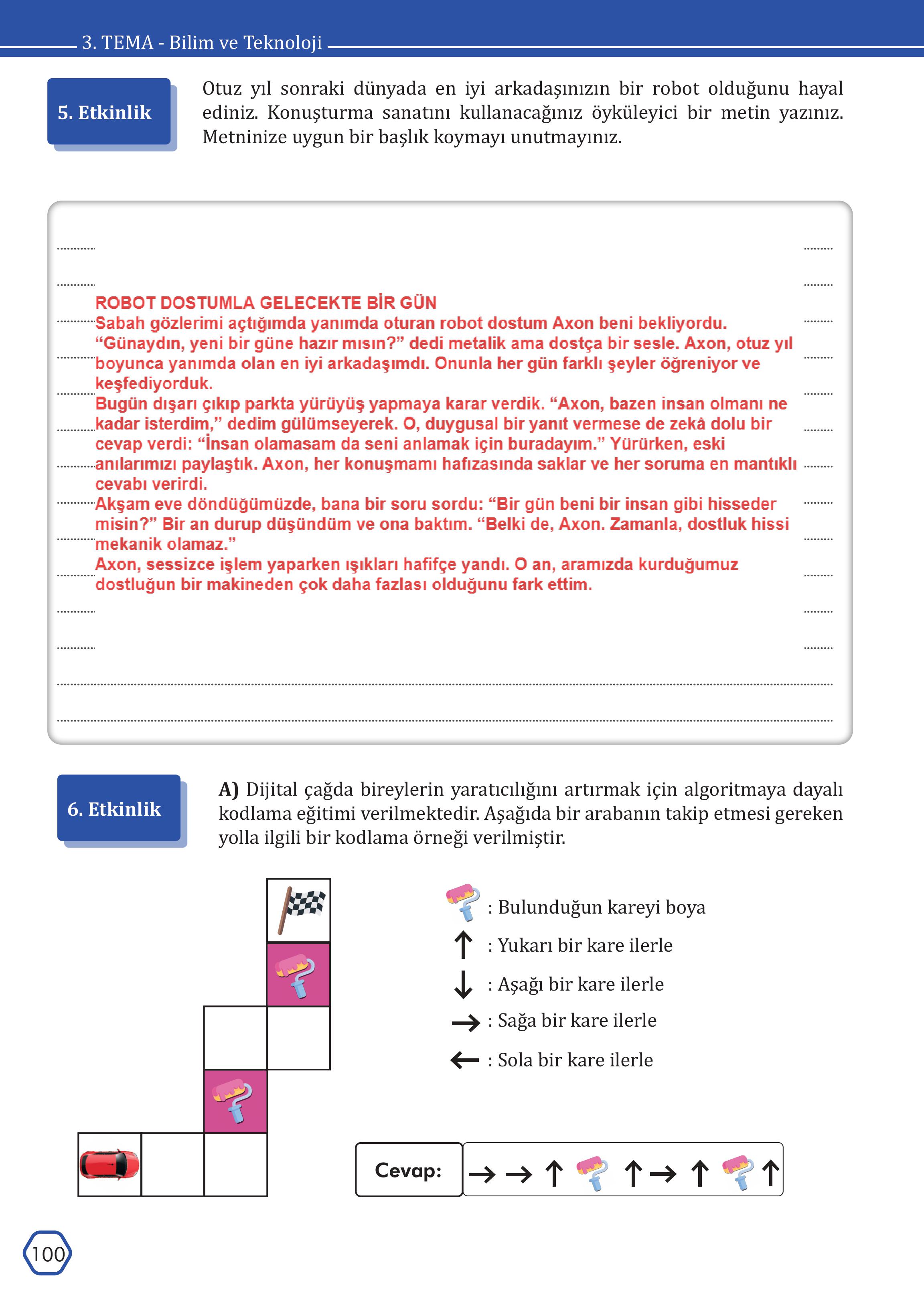 7. Sınıf Meb Yayınları Türkçe Ders Kitabı Sayfa 100 Cevapları 7. Sınıf Meb Yayınları Türkçe Ders Kitabı Sayfa 100 Cevapları