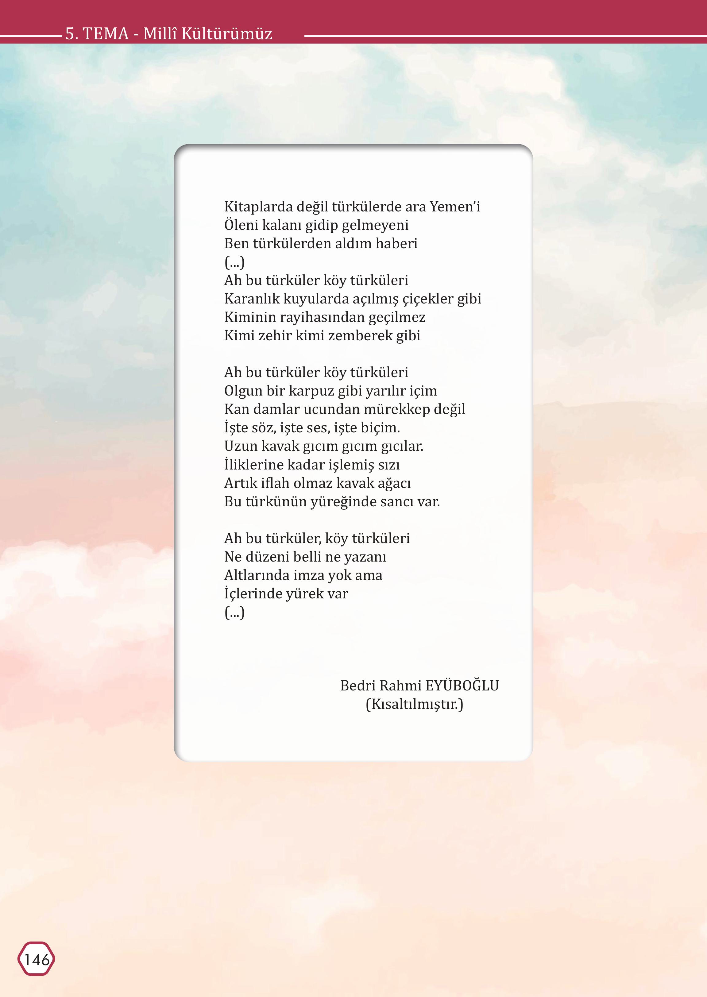 7. Sınıf Meb Yayınları Türkçe Ders Kitabı Sayfa 146 Cevapları 7. Sınıf Meb Yayınları Türkçe Ders Kitabı Sayfa 146 Cevapları