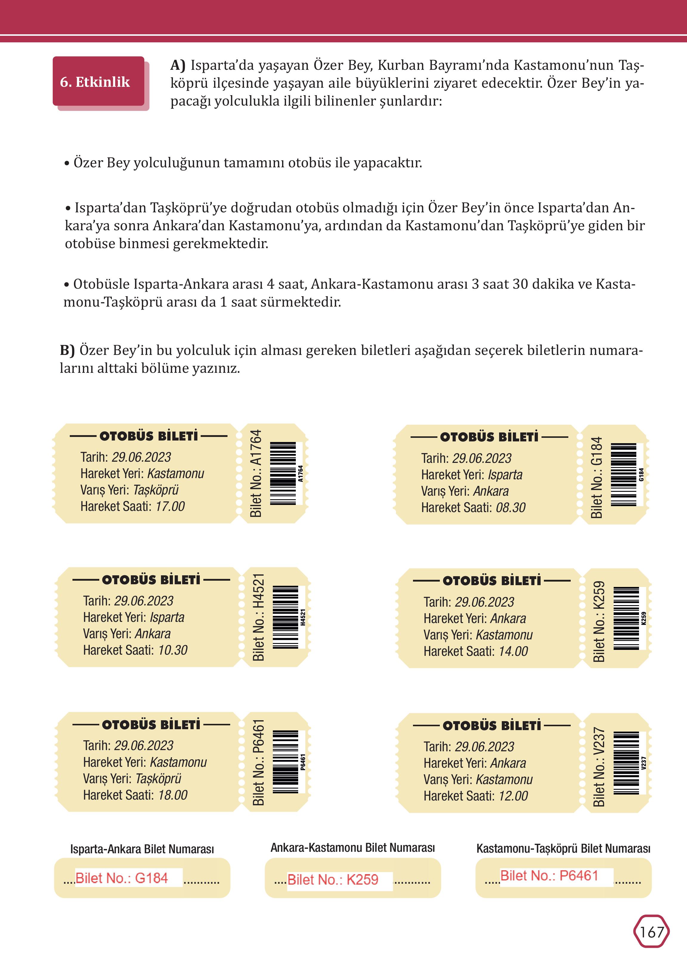 7. Sınıf Meb Yayınları Türkçe Ders Kitabı Sayfa 167 Cevapları