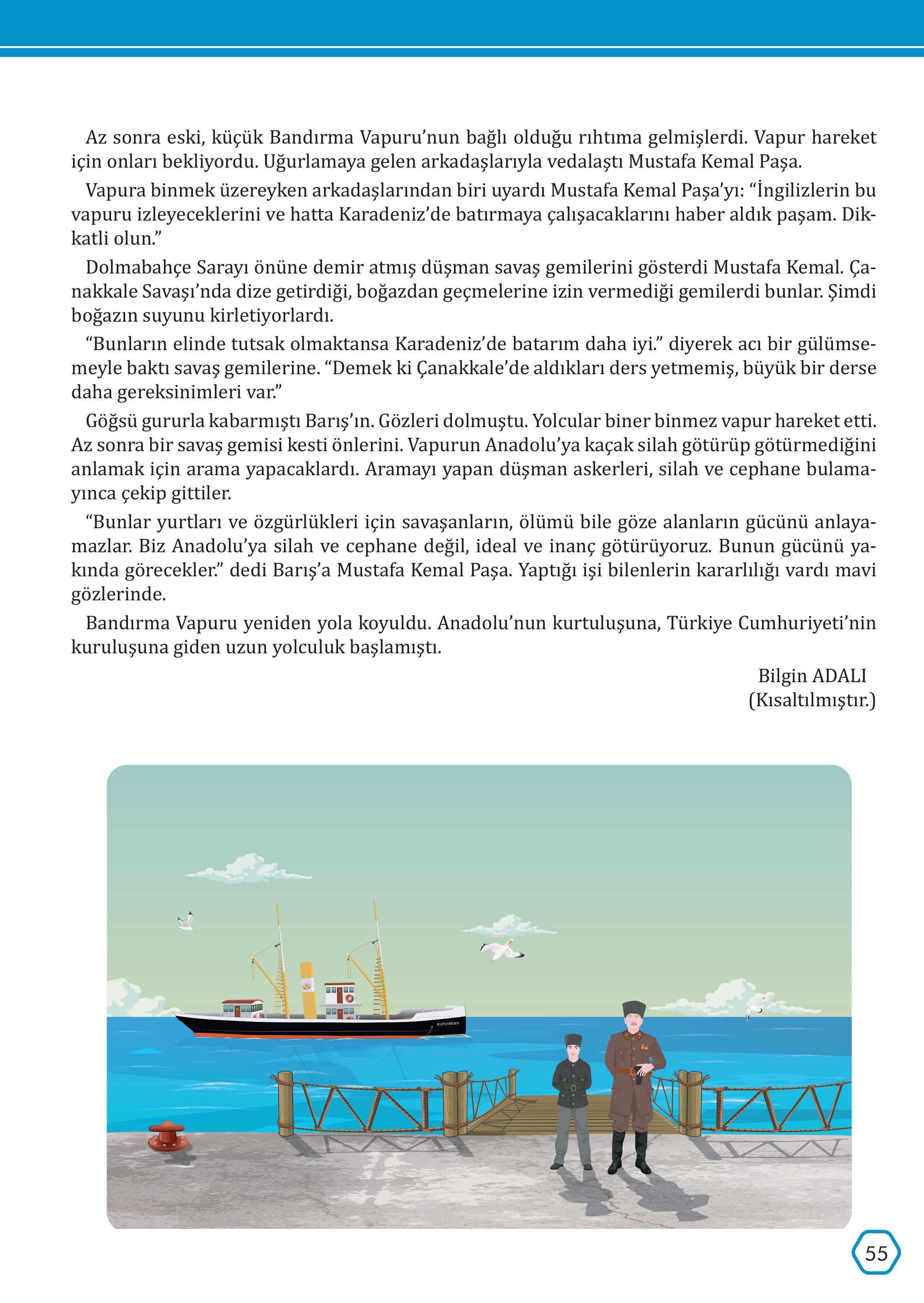 7. Sınıf Meb Yayınları Türkçe Ders Kitabı Sayfa 55 Cevapları
