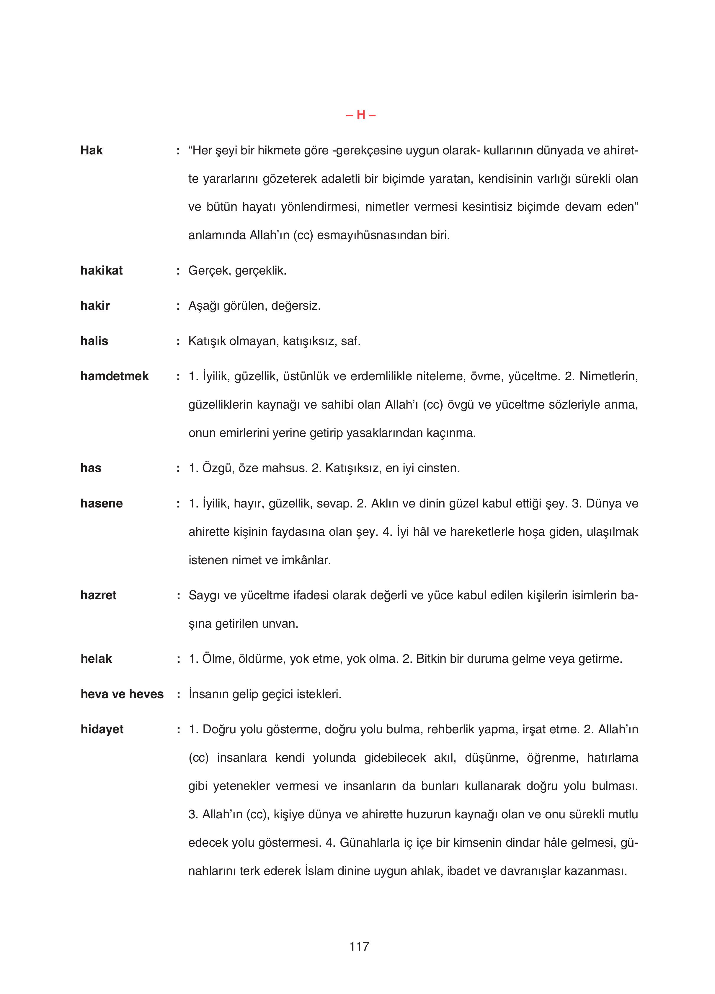 7. Sınıf Sdr Dikey Yayıncılık Kur'an- Kerim Ders Kitabı Sayfa 117 Cevapları