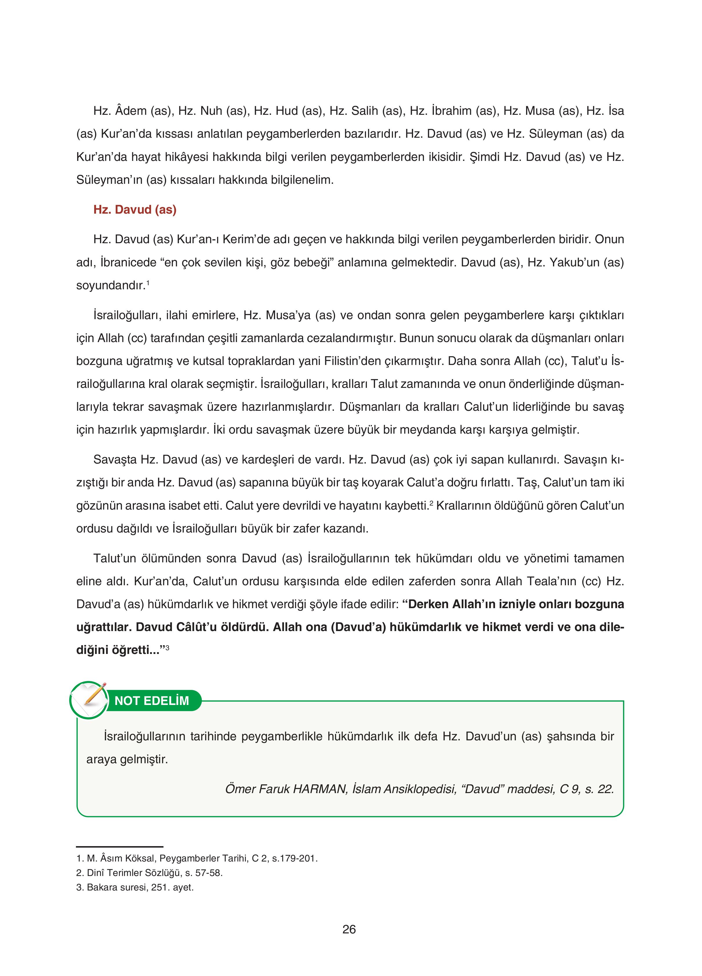 7. Sınıf Sdr Dikey Yayıncılık Kur'an- Kerim Ders Kitabı Sayfa 26 Cevapları