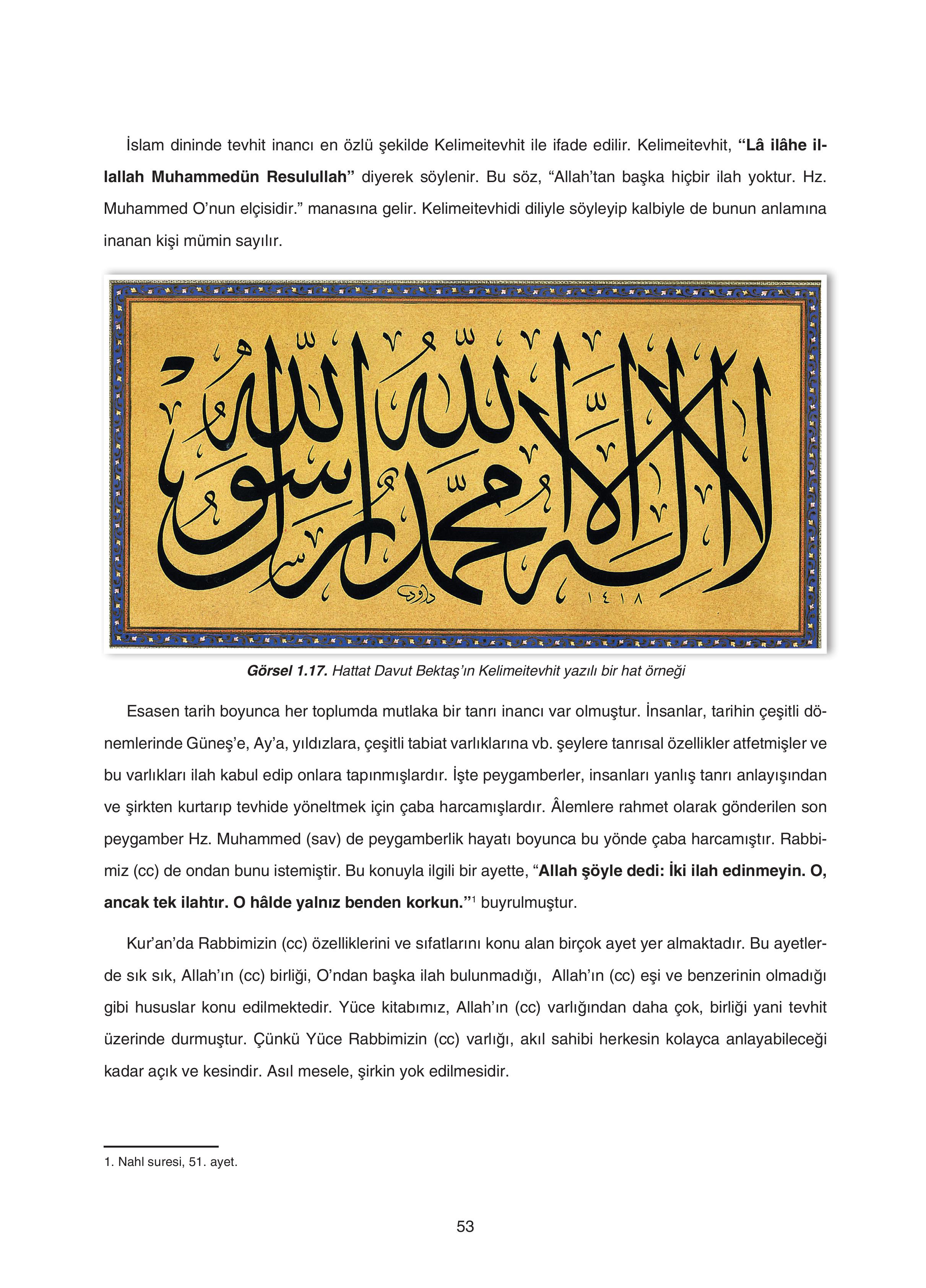 7. Sınıf Sdr Dikey Yayıncılık Kur'an- Kerim Ders Kitabı Sayfa 53 Cevapları