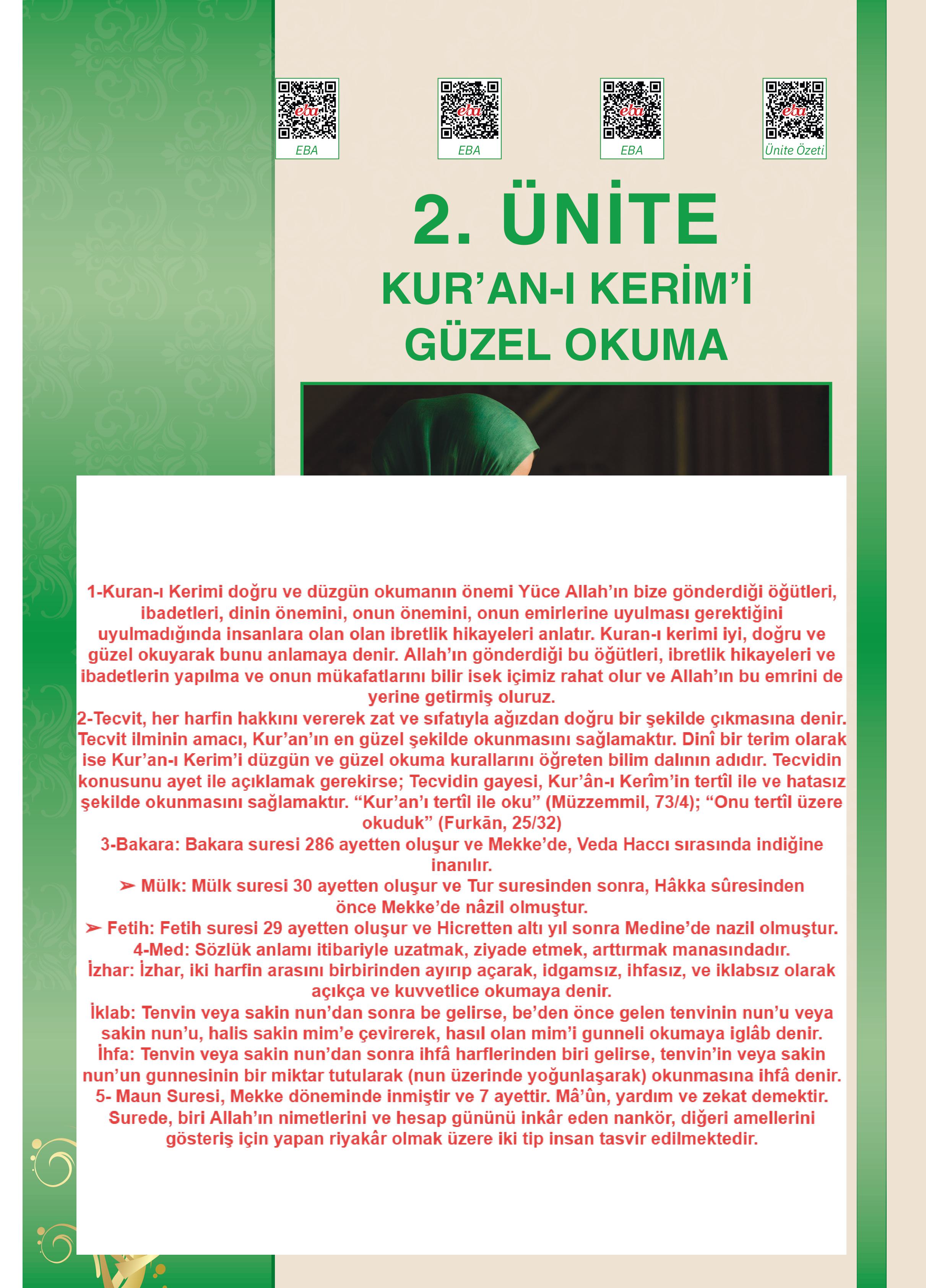 7. Sınıf Sdr Dikey Yayıncılık Kur'an- Kerim Ders Kitabı Sayfa 61 Cevapları