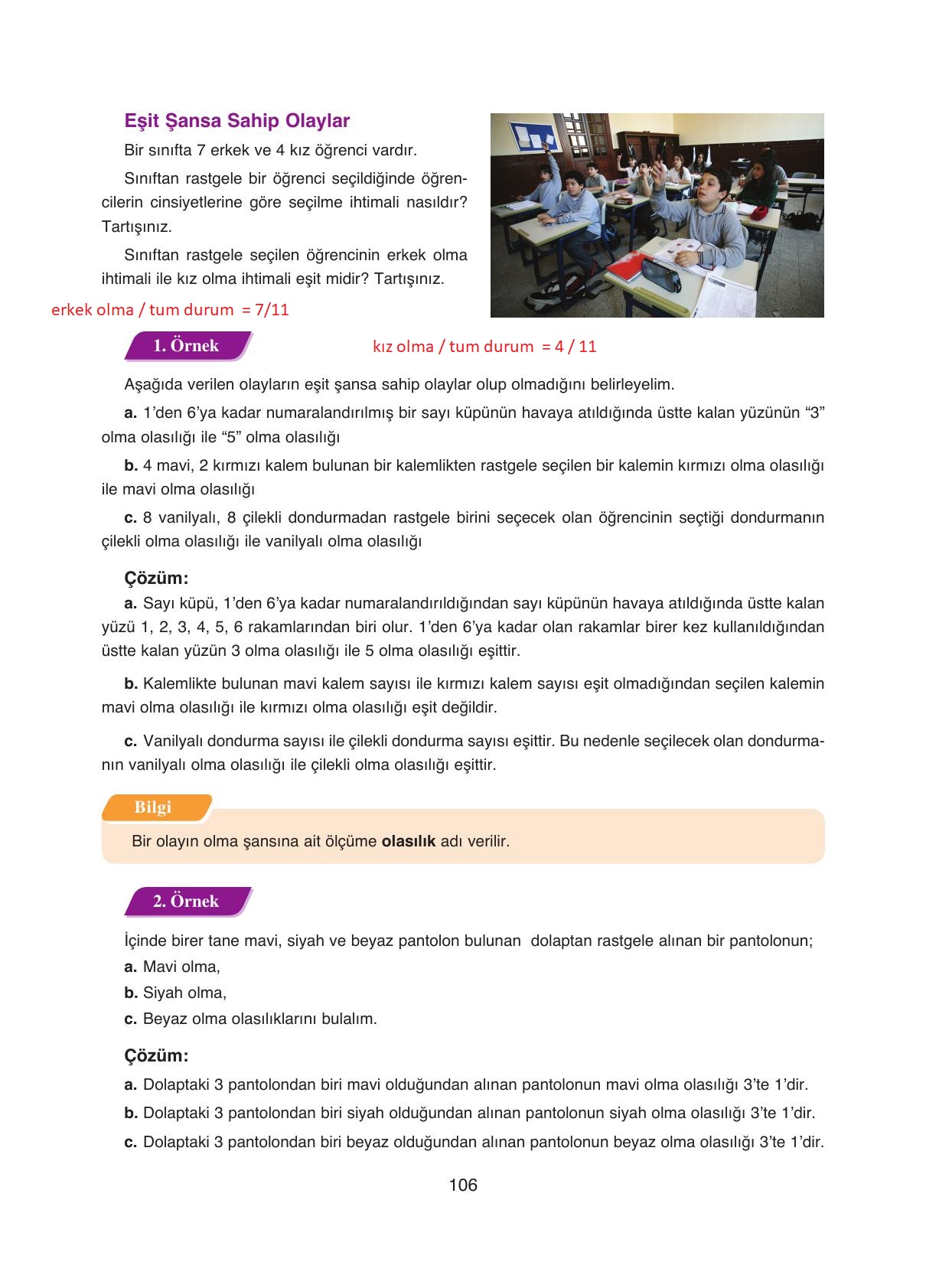 8. Sınıf Ada Yayıncılık Matematik Ders Kitabı Sayfa 106 Cevapları