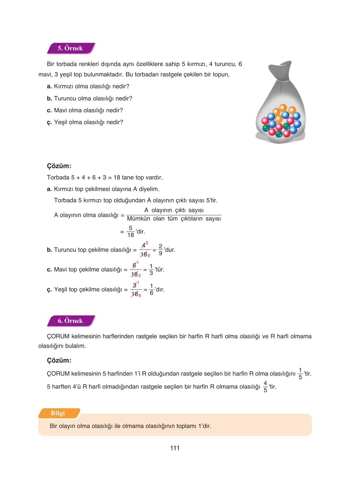 8. Sınıf Ada Yayıncılık Matematik Ders Kitabı Sayfa 111 Cevapları