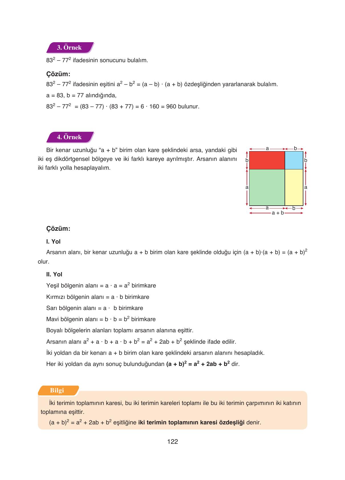 8. Sınıf Ada Yayıncılık Matematik Ders Kitabı Sayfa 122 Cevapları