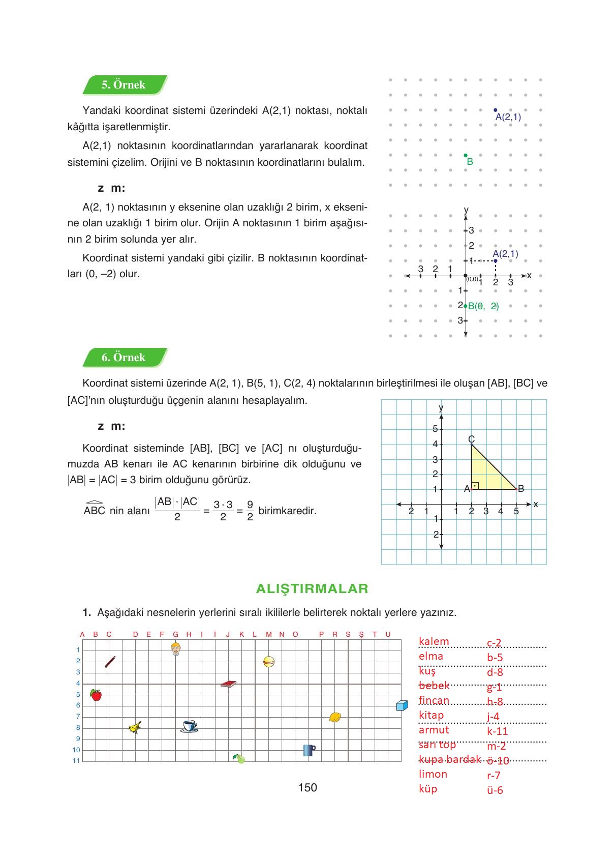 8. Sınıf Ada Yayıncılık Matematik Ders Kitabı Sayfa 150 Cevapları 8. Sınıf Ada Yayıncılık Matematik Ders Kitabı Sayfa 150 Cevapları