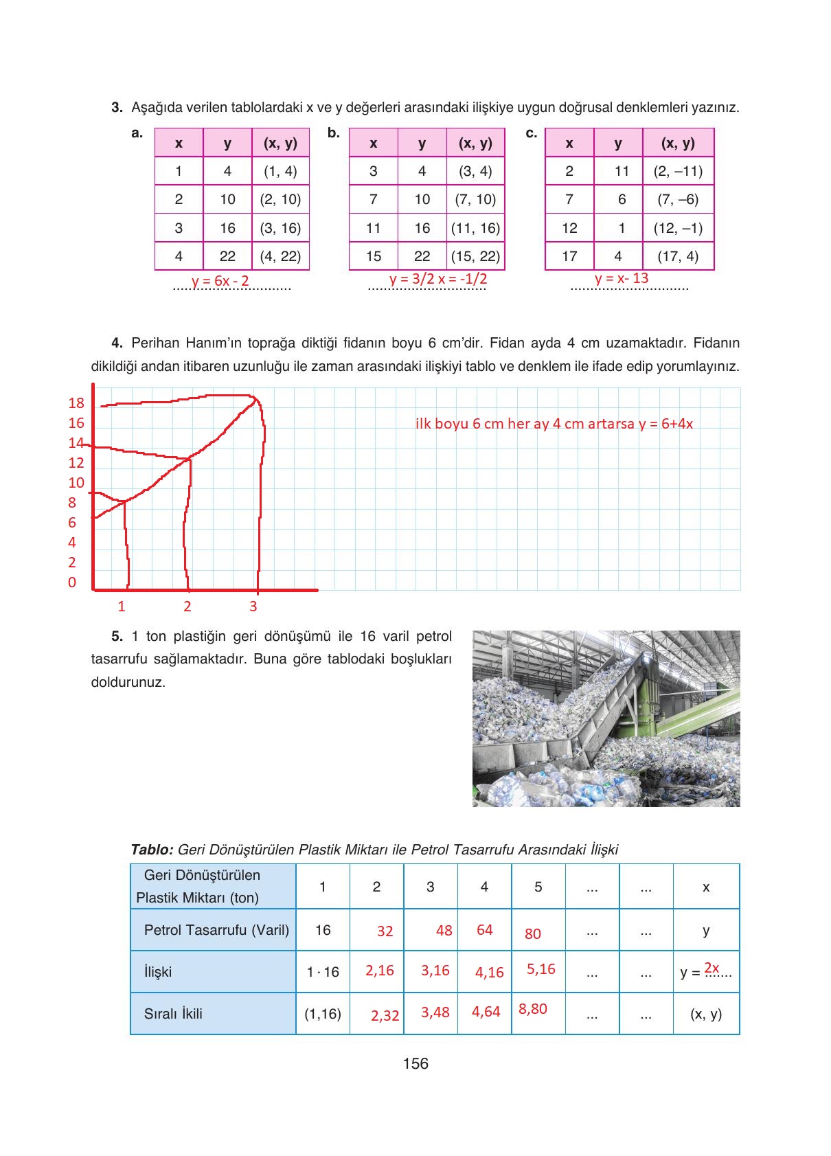 8. Sınıf Ada Yayıncılık Matematik Ders Kitabı Sayfa 156 Cevapları 8. Sınıf Ada Yayıncılık Matematik Ders Kitabı Sayfa 156 Cevapları