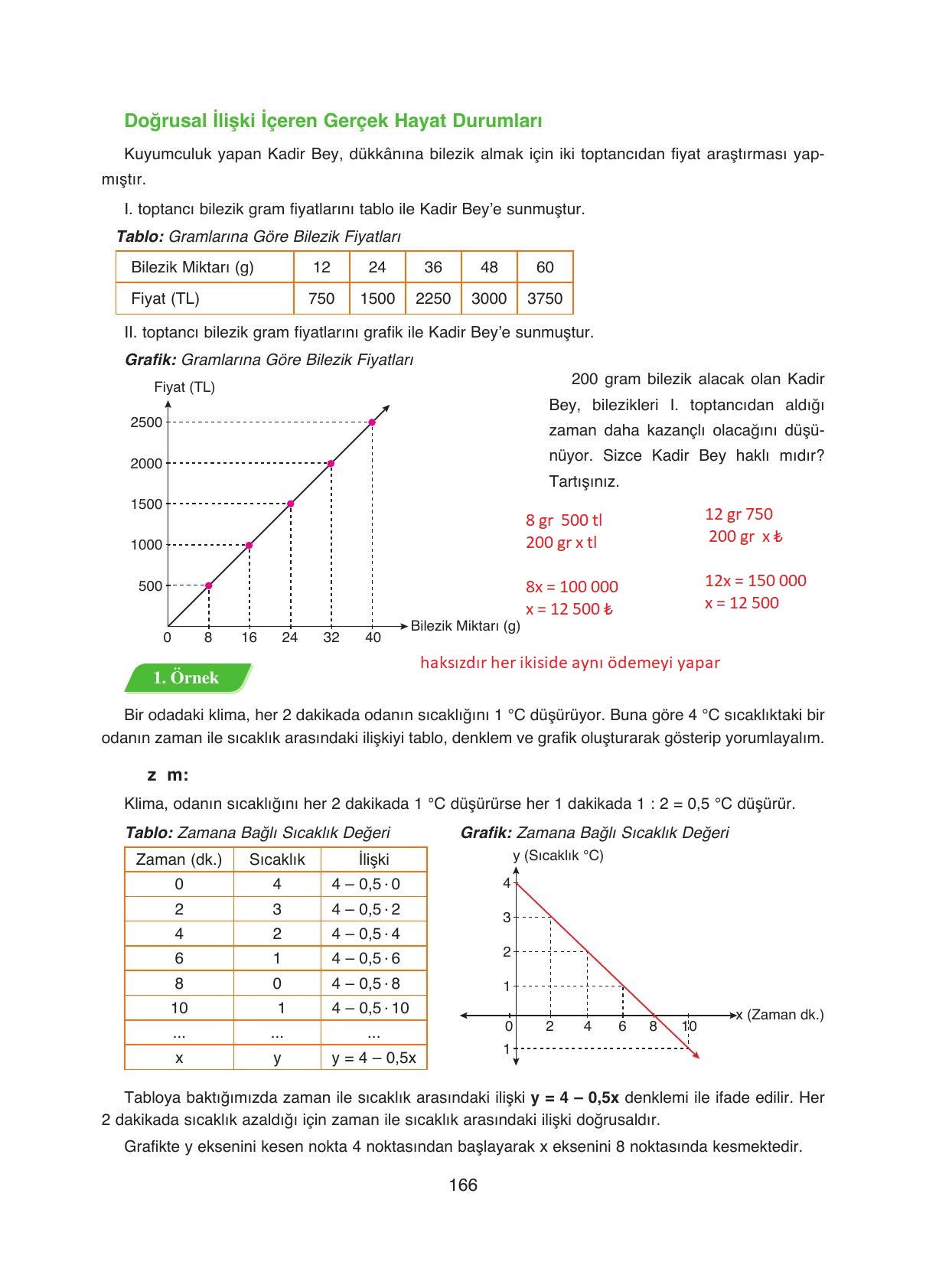 8. Sınıf Ada Yayıncılık Matematik Ders Kitabı Sayfa 166 Cevapları