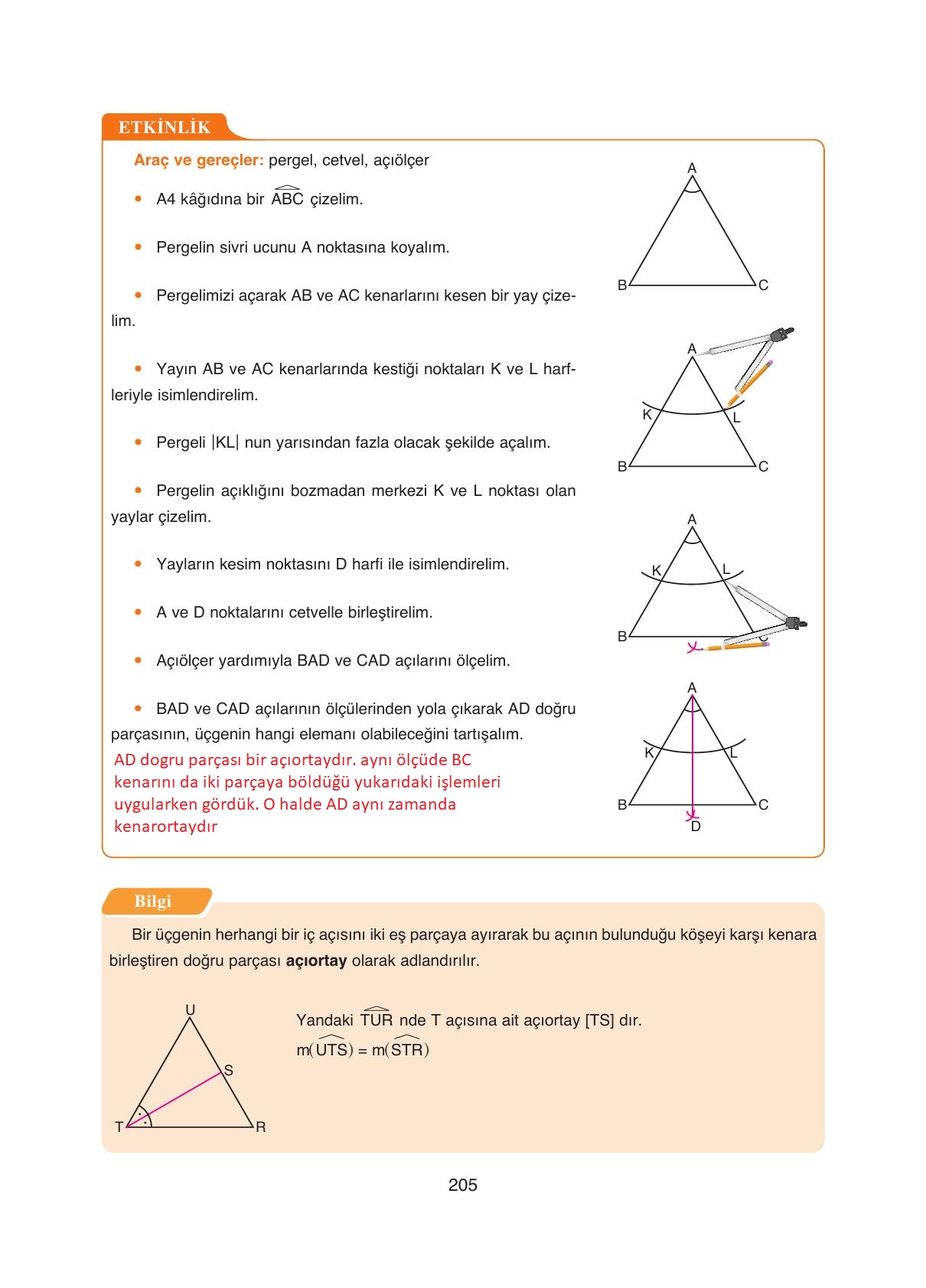 8. Sınıf Ada Yayıncılık Matematik Ders Kitabı Sayfa 205 Cevapları