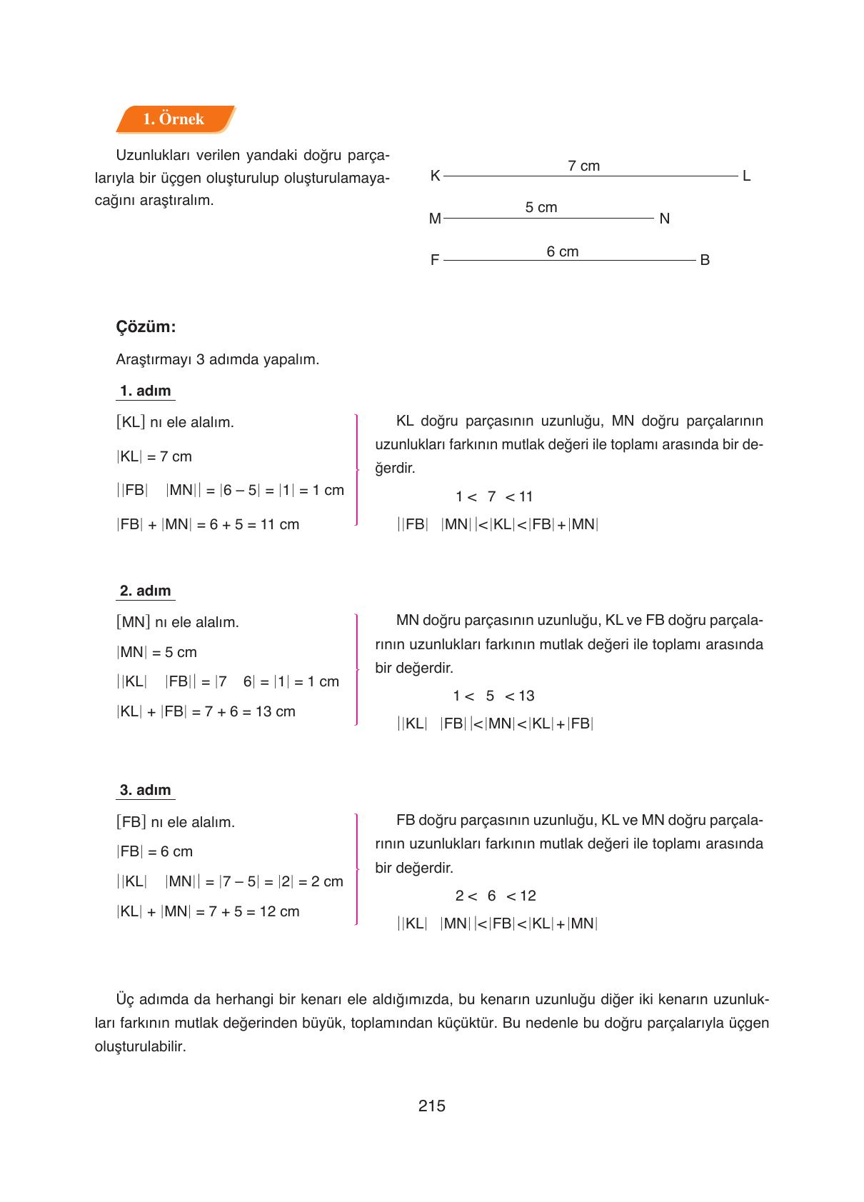 8. Sınıf Ada Yayıncılık Matematik Ders Kitabı Sayfa 215 Cevapları